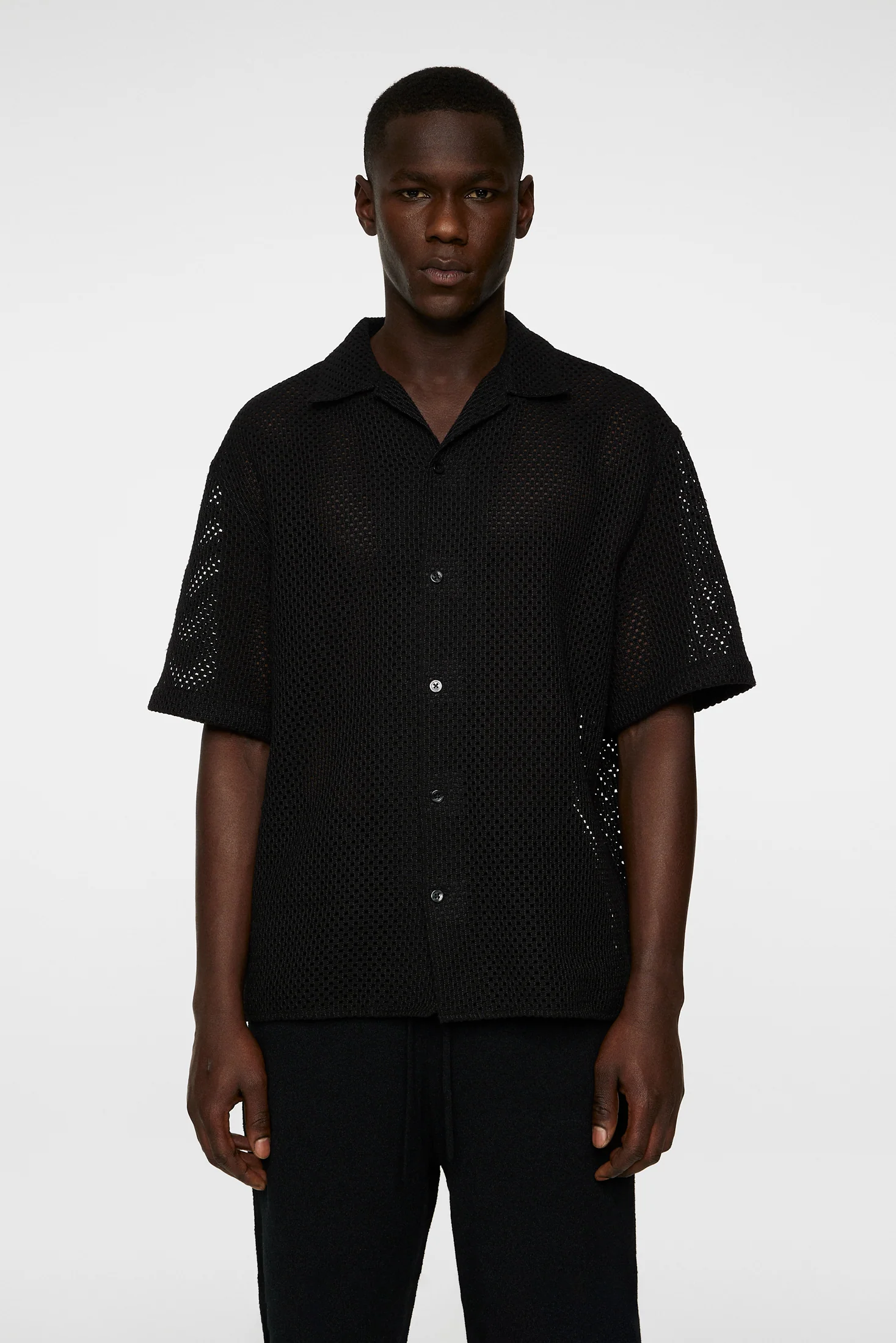 Ellis Crochet Shirt / Black - Image 2