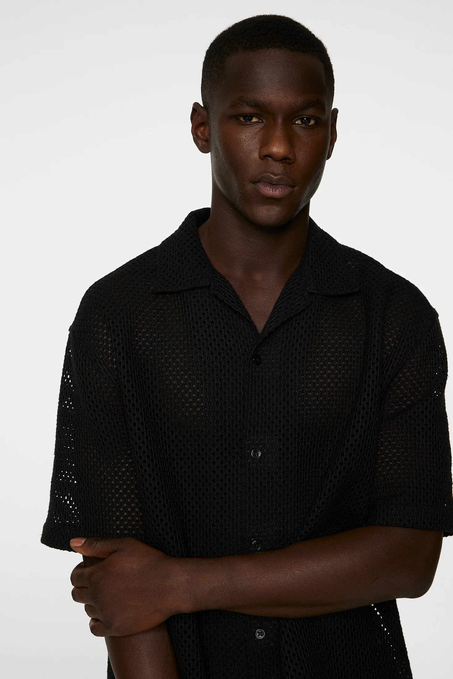 Ellis Crochet Shirt / Black - Image 5