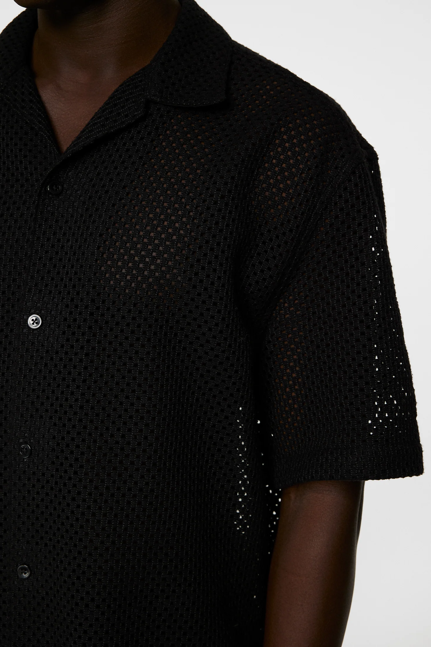 Ellis Crochet Shirt / Black - Image 6