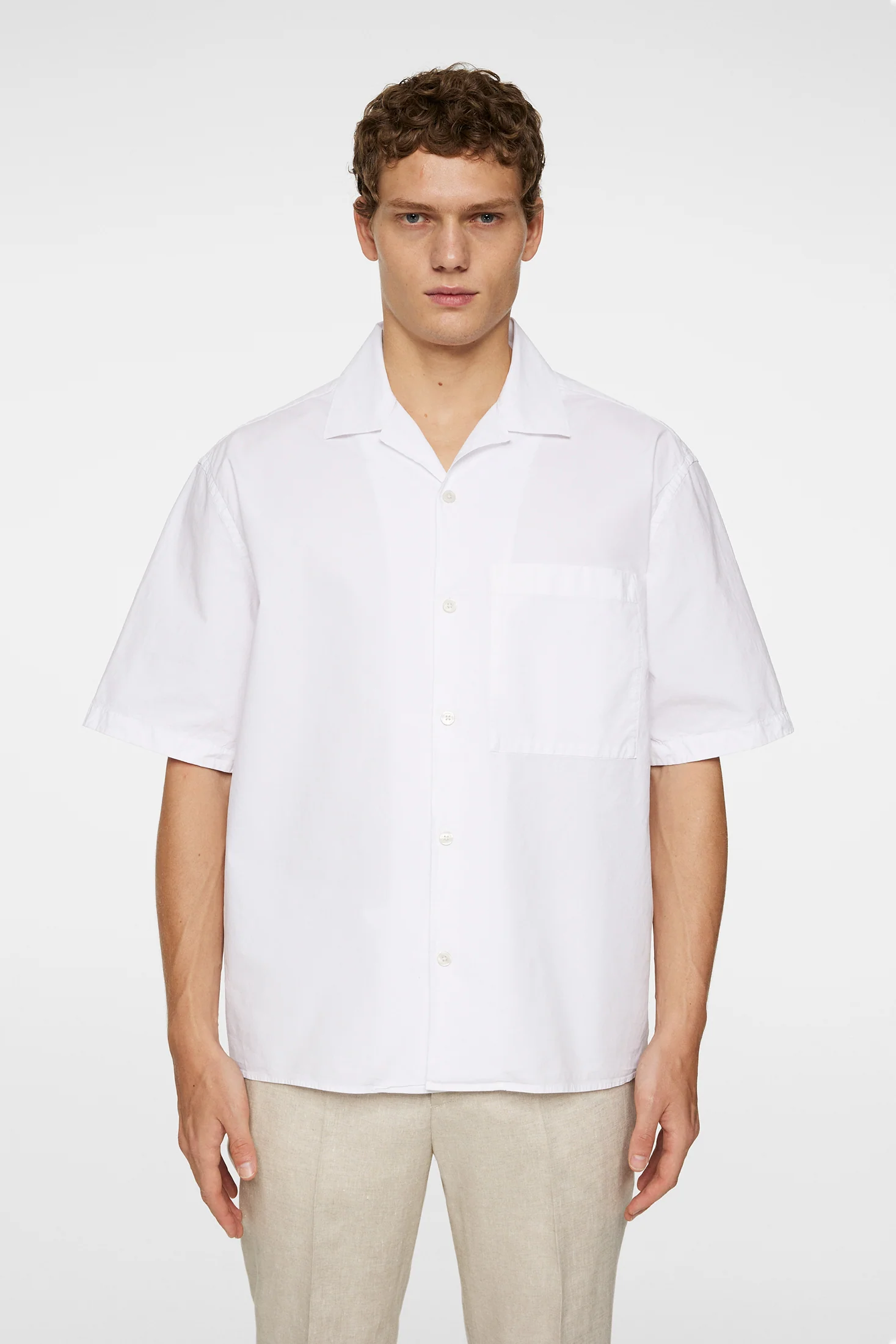 Ellis White Cotton Shirt / White - Image 2