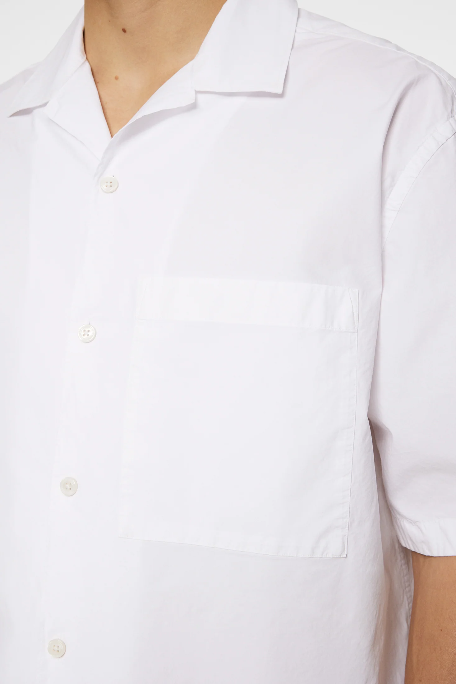 Ellis White Cotton Shirt / White - Image 6