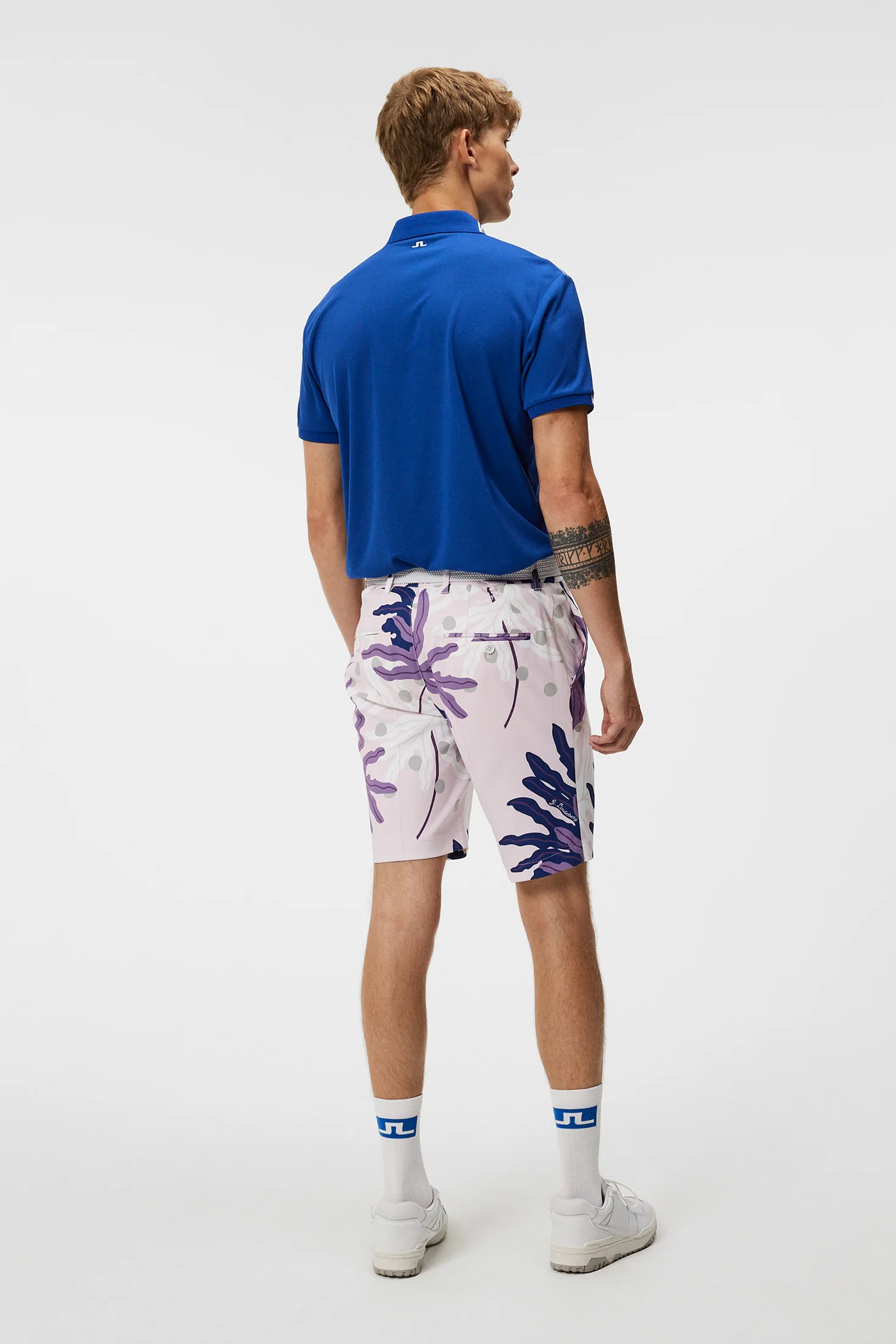 Eloy Print Shorts / Paradise Monstera Pink - Image 3