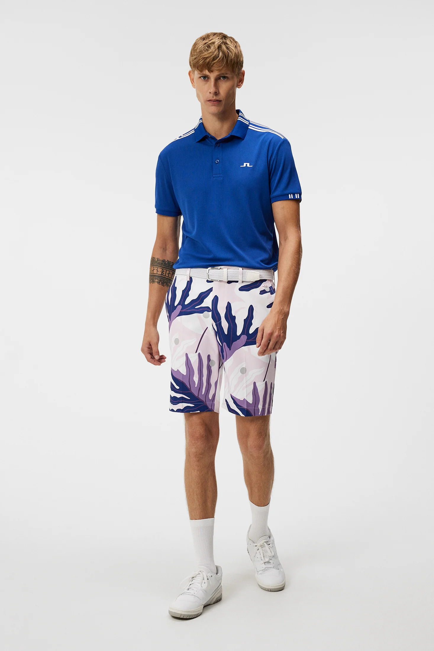 Eloy Print Shorts / Paradise Monstera Pink - Image 4