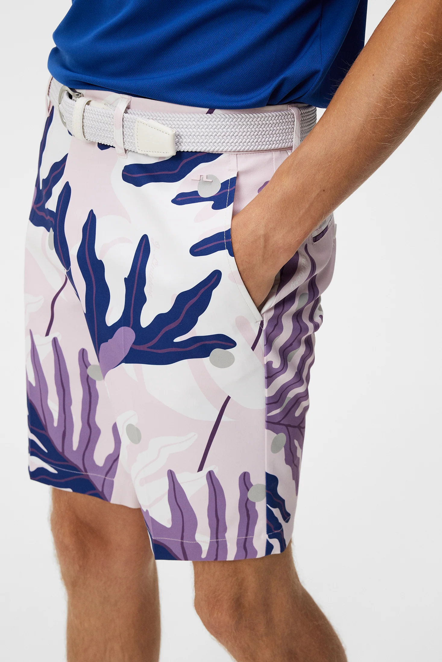 Eloy Print Shorts / Paradise Monstera Pink - Image 5