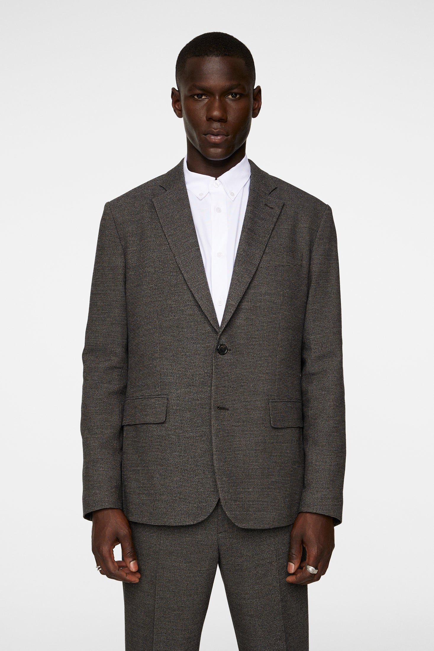 Elton U 2 Tone Blazer / Bitter Chocolate - Image 2