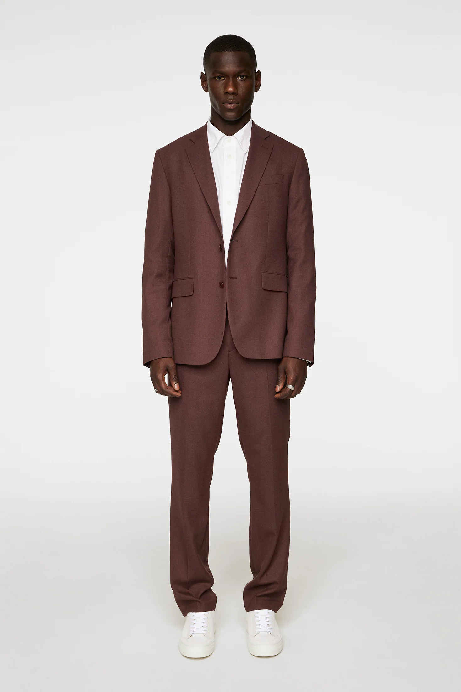 Elton U Active Hopsack Blazer / Bitter Chocolate - Image 4