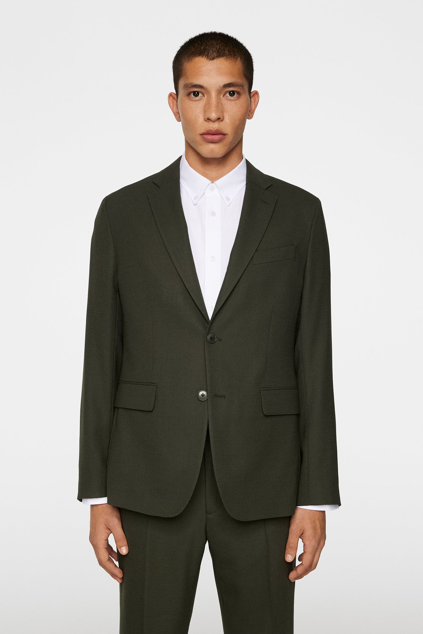 Elton U Active Hopsack Blazer / Forest Green - Image 2