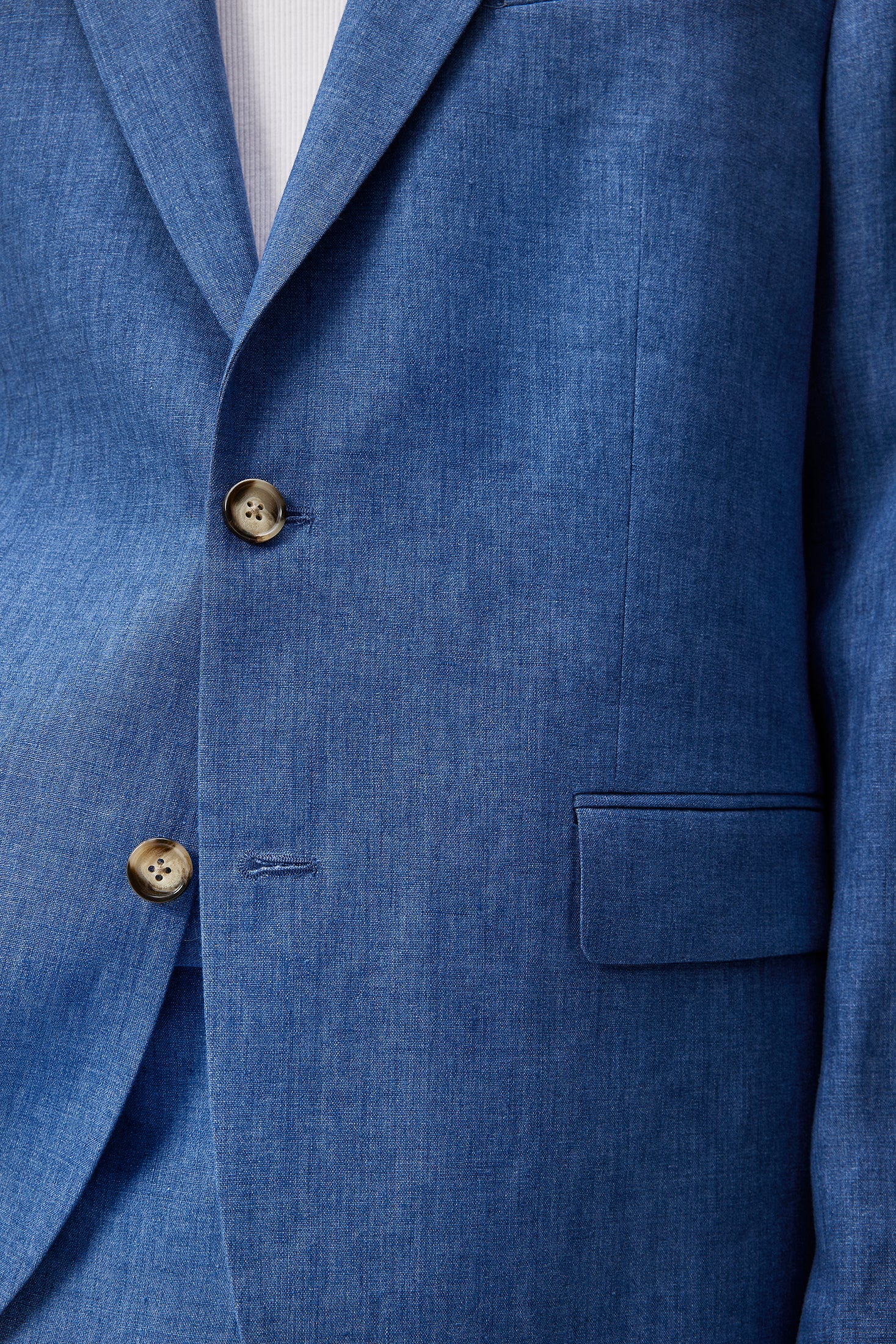 Elton U Super Linen Blazer / Chambray Blue - Image 5