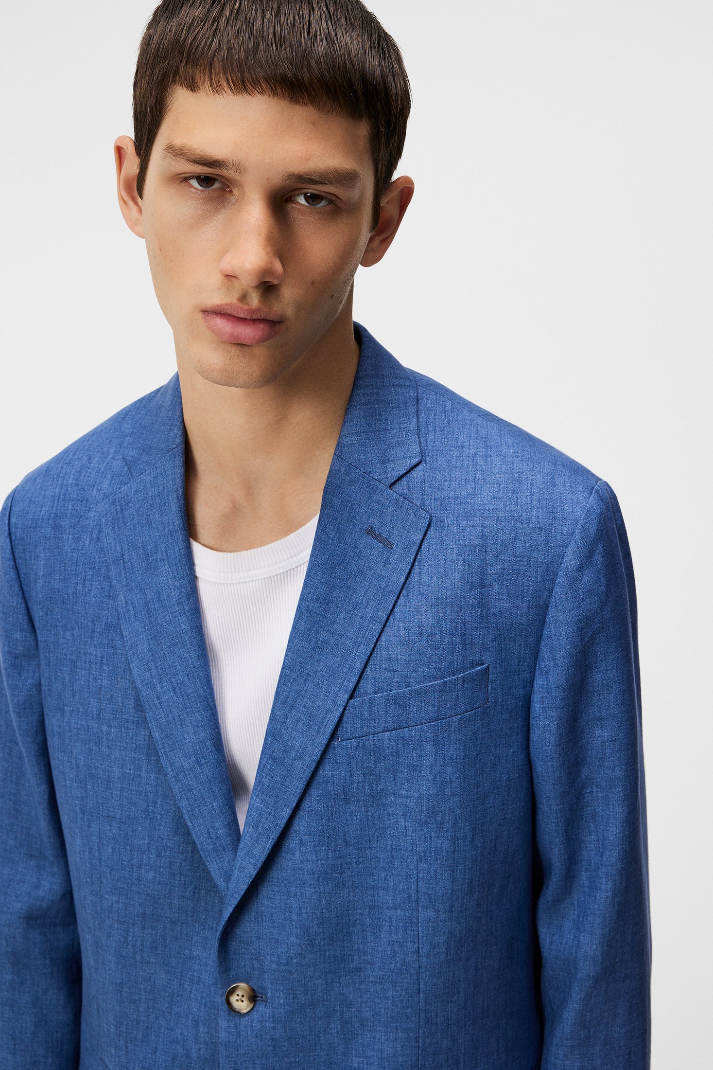 Elton U Super Linen Blazer / Chambray Blue - Image 6