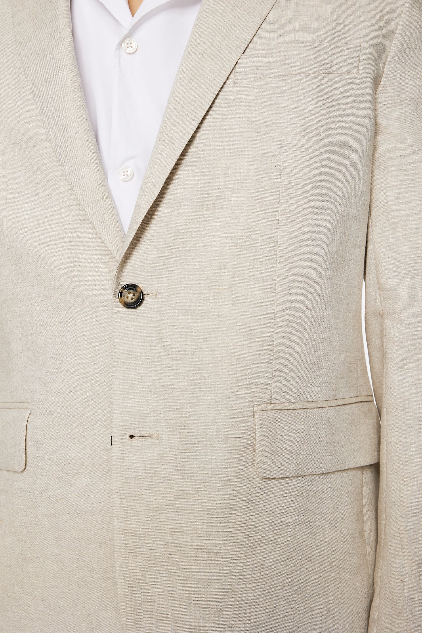 Elton U Super Linen Blazer / Moonbeam - Image 6