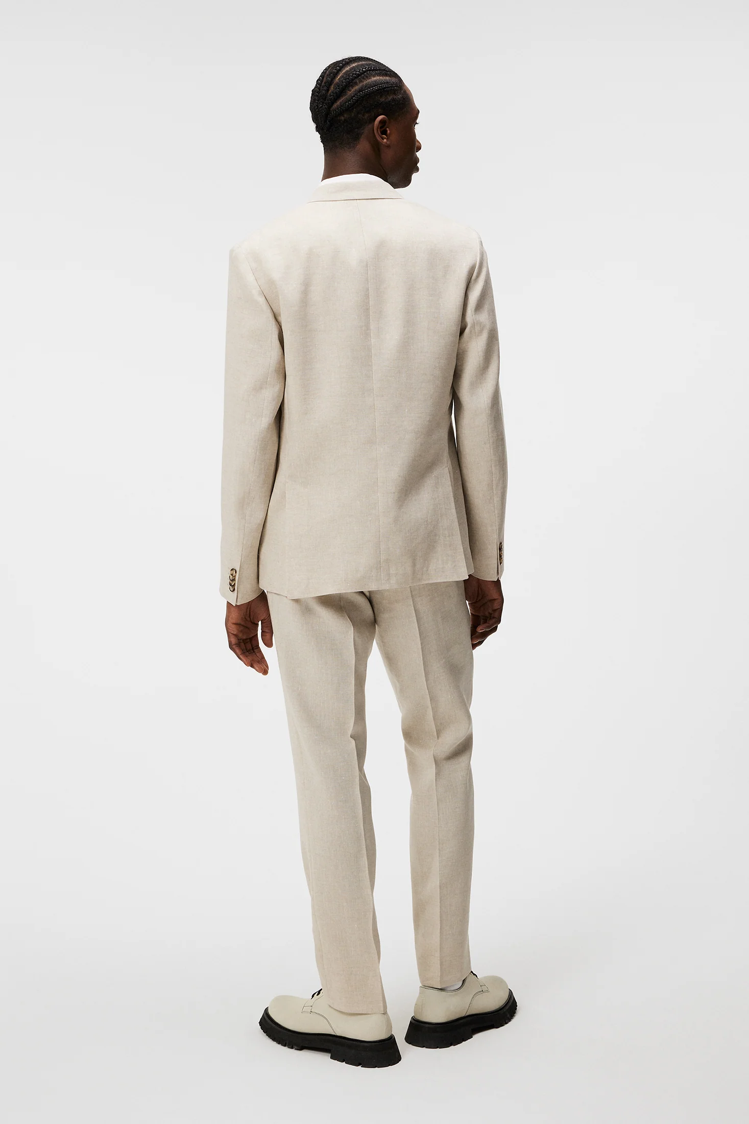Elton U Super Linen Blazer / Moonbeam - Image 3