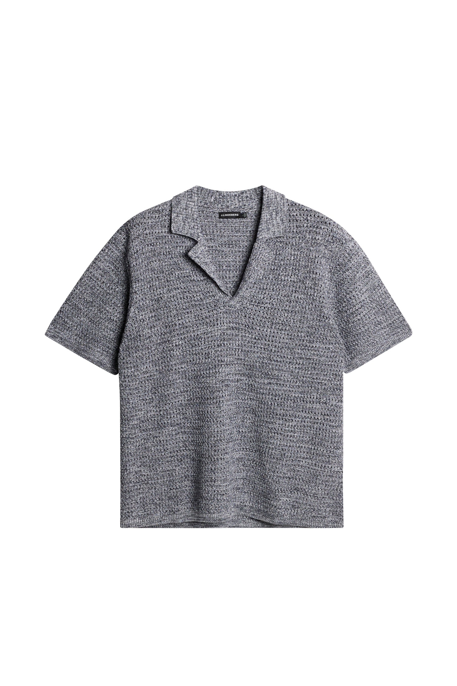 Ethan Open Collar Knit Polo / Ombre Blue