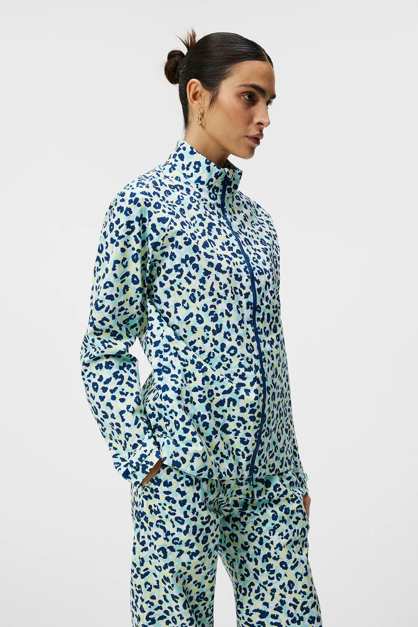 Evertine Rain Jacket Print / Leopard Aruba Blue - Image 2