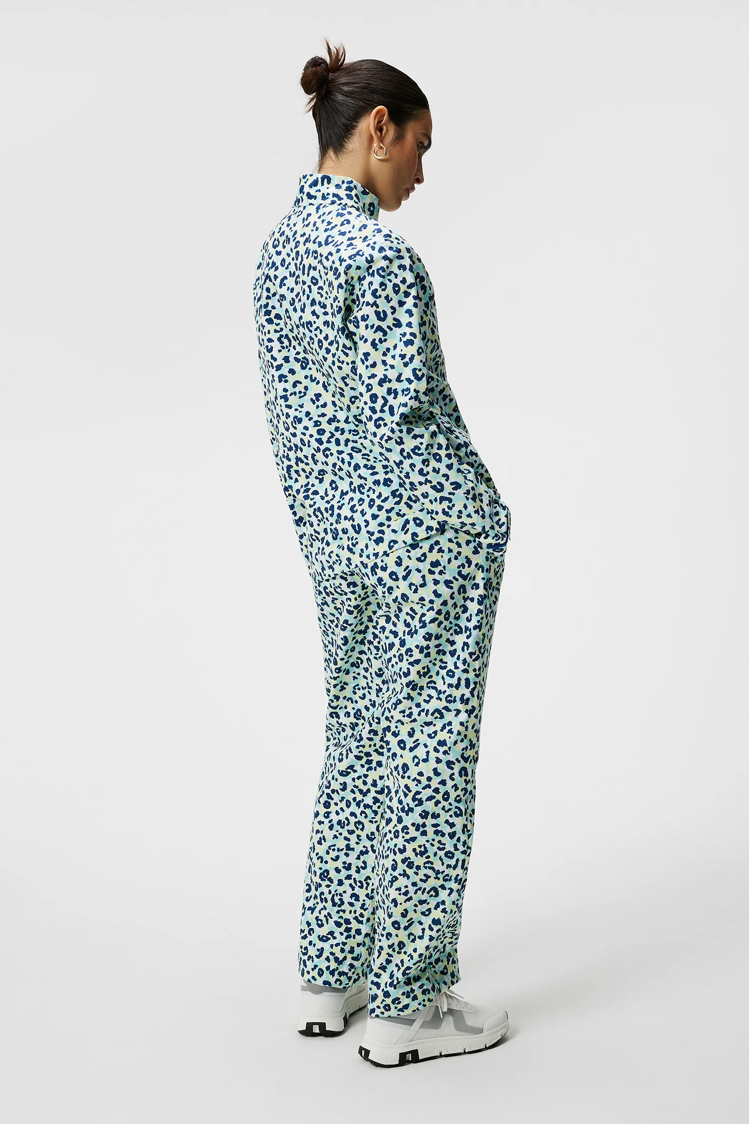 Evertine Rain Jacket Print / Leopard Aruba Blue - Image 3