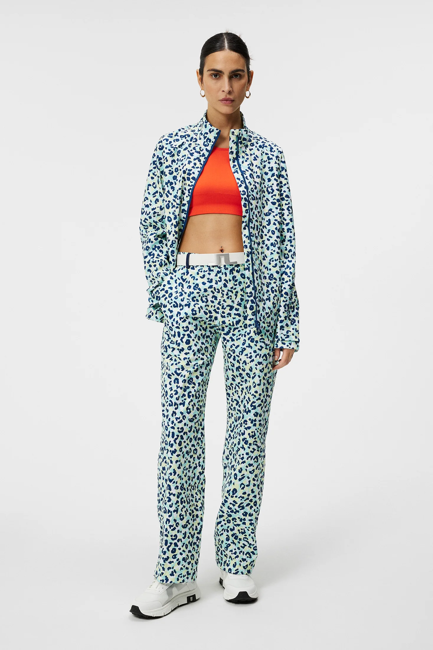 Evertine Rain Jacket Print / Leopard Aruba Blue - Image 4
