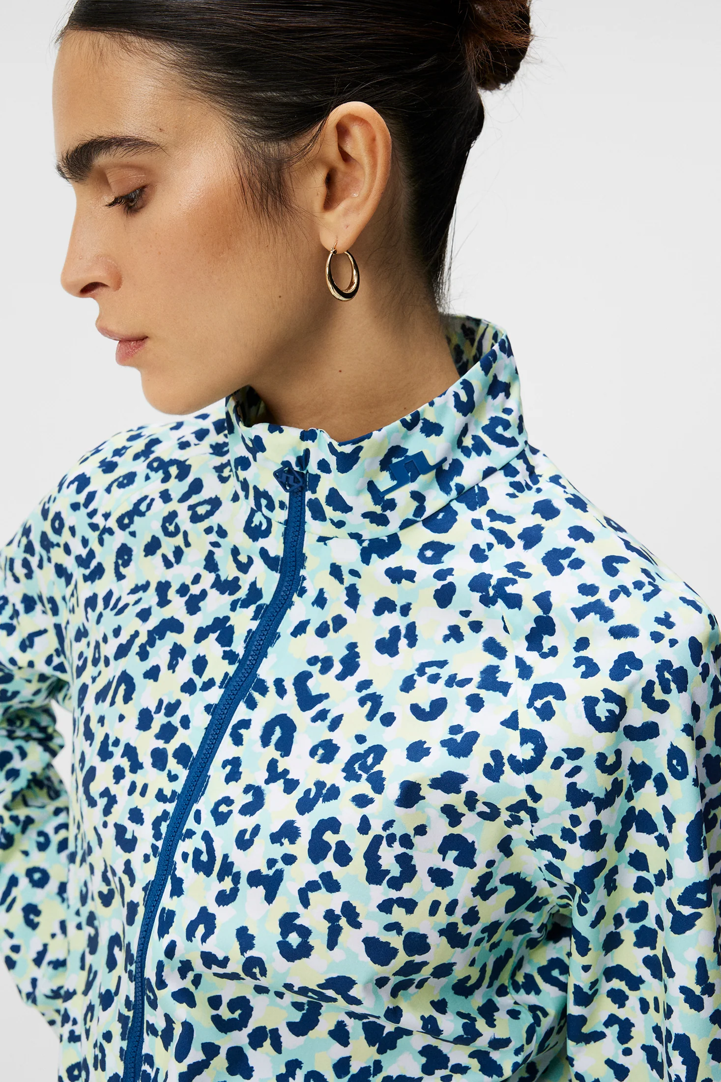 Evertine Rain Jacket Print / Leopard Aruba Blue - Image 5