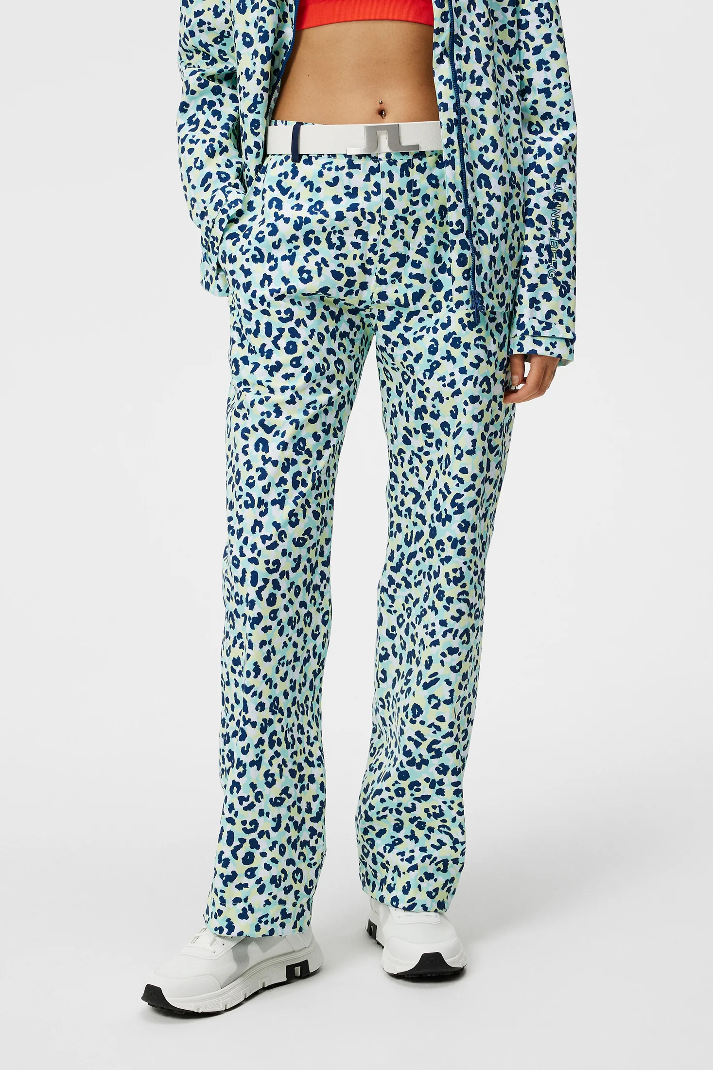 Evertine Rain Pant Print / Leopard Aruba Blue - Image 2