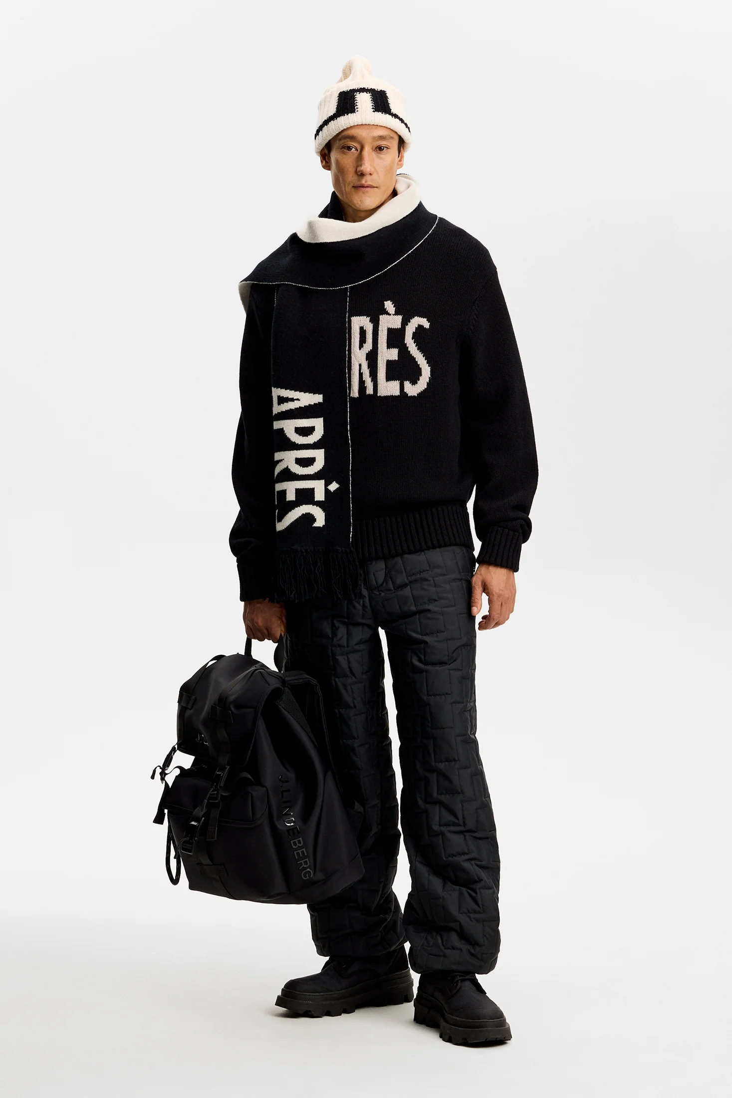 Fabian Graphic Knit Sweater / Black - Image 4