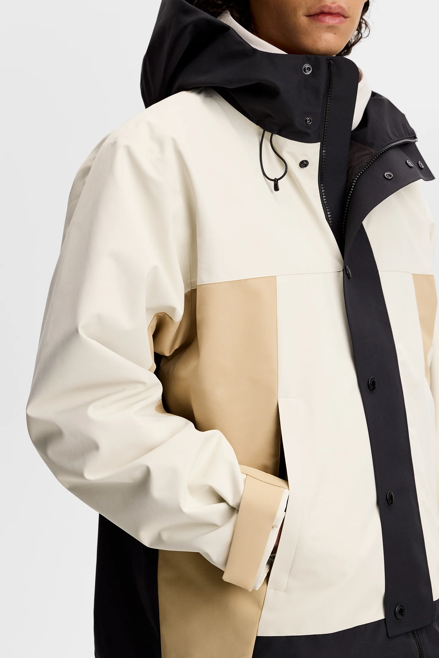 Fabio color block jkt / Black - Image 6
