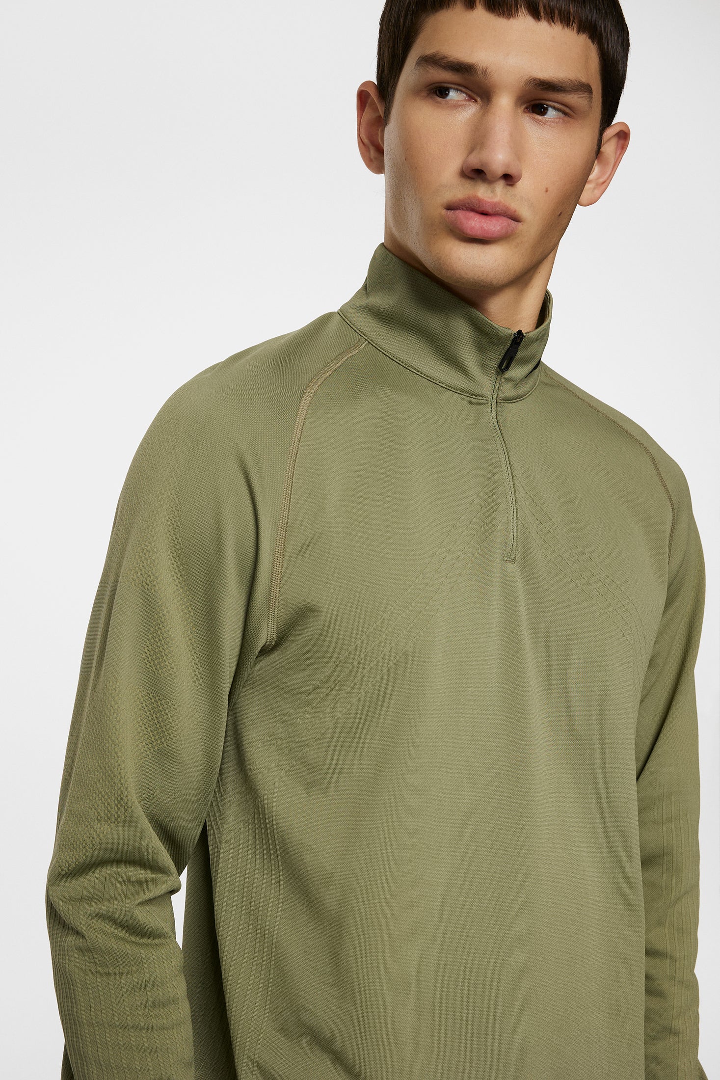 Fay Seamless Mid Layer / Oil Green - Image 6