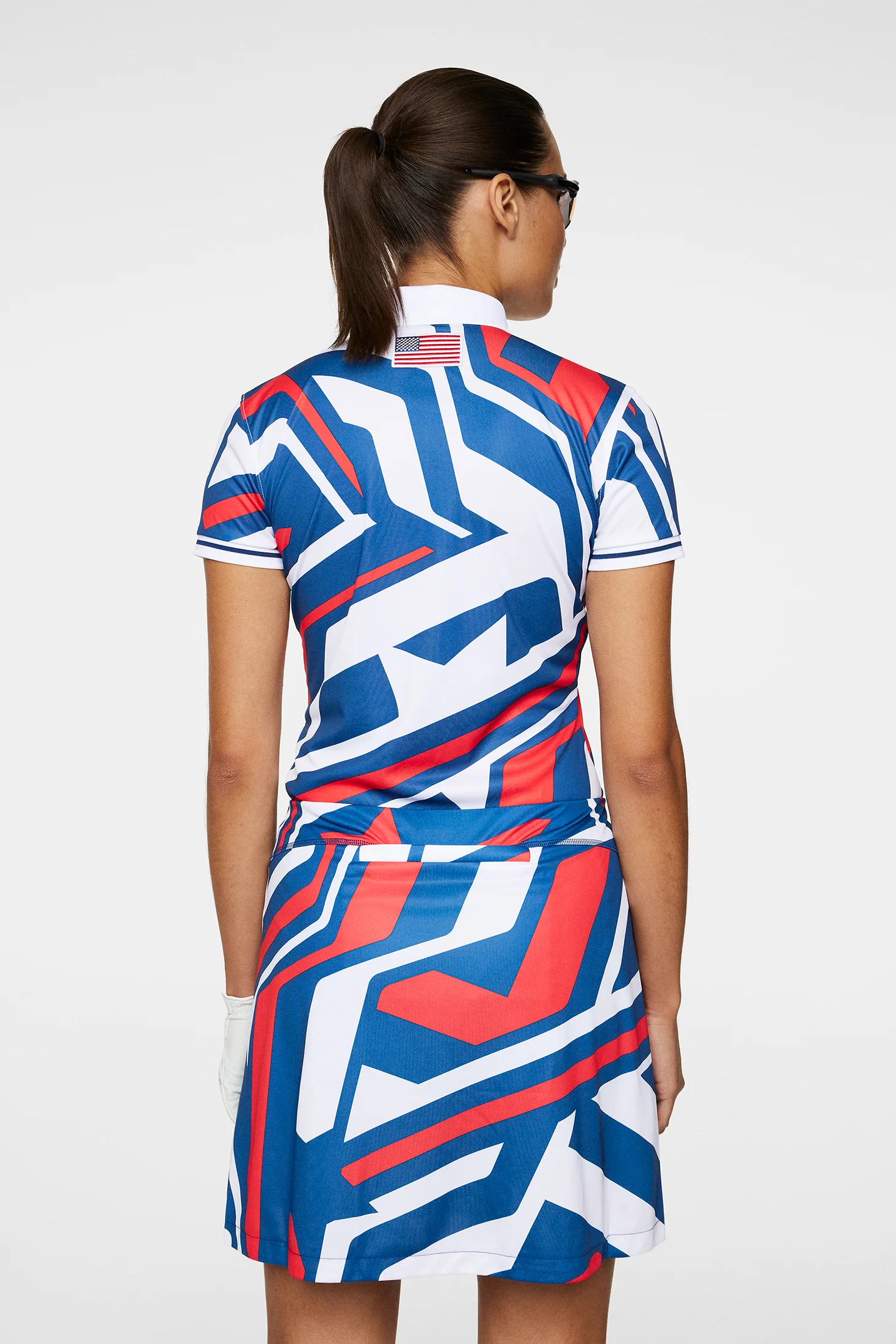 Felicite Print Polo / US Golf Red - Image 4