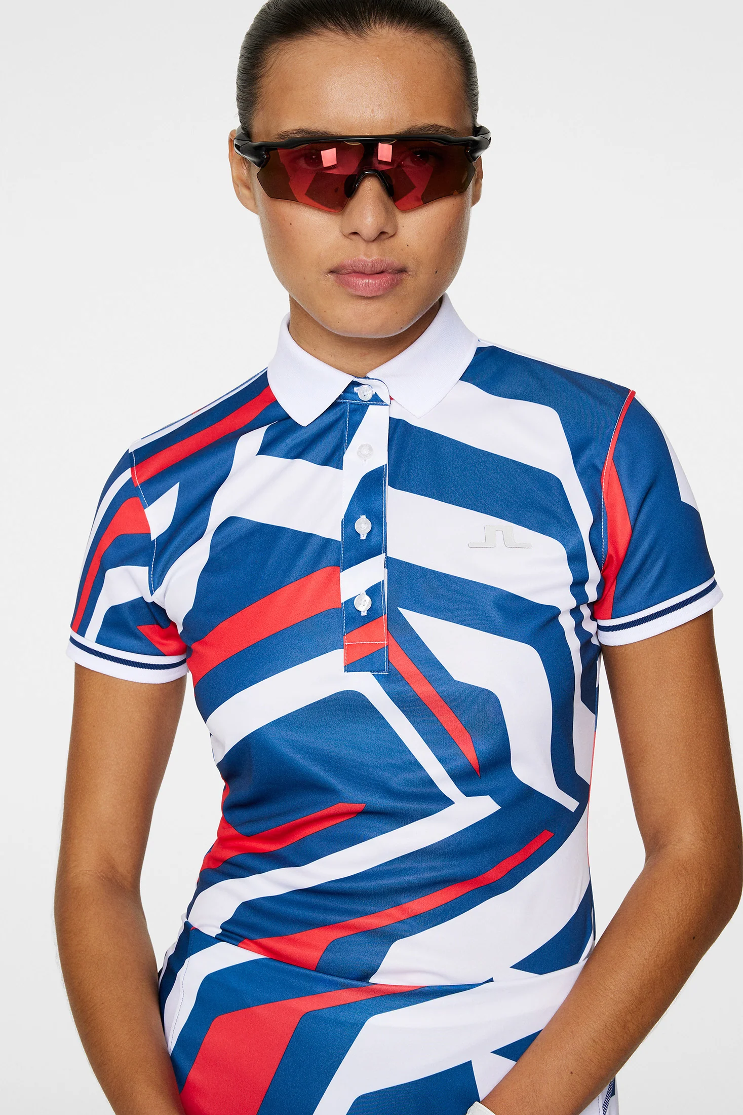Felicite Print Polo / US Golf Red - Image 6