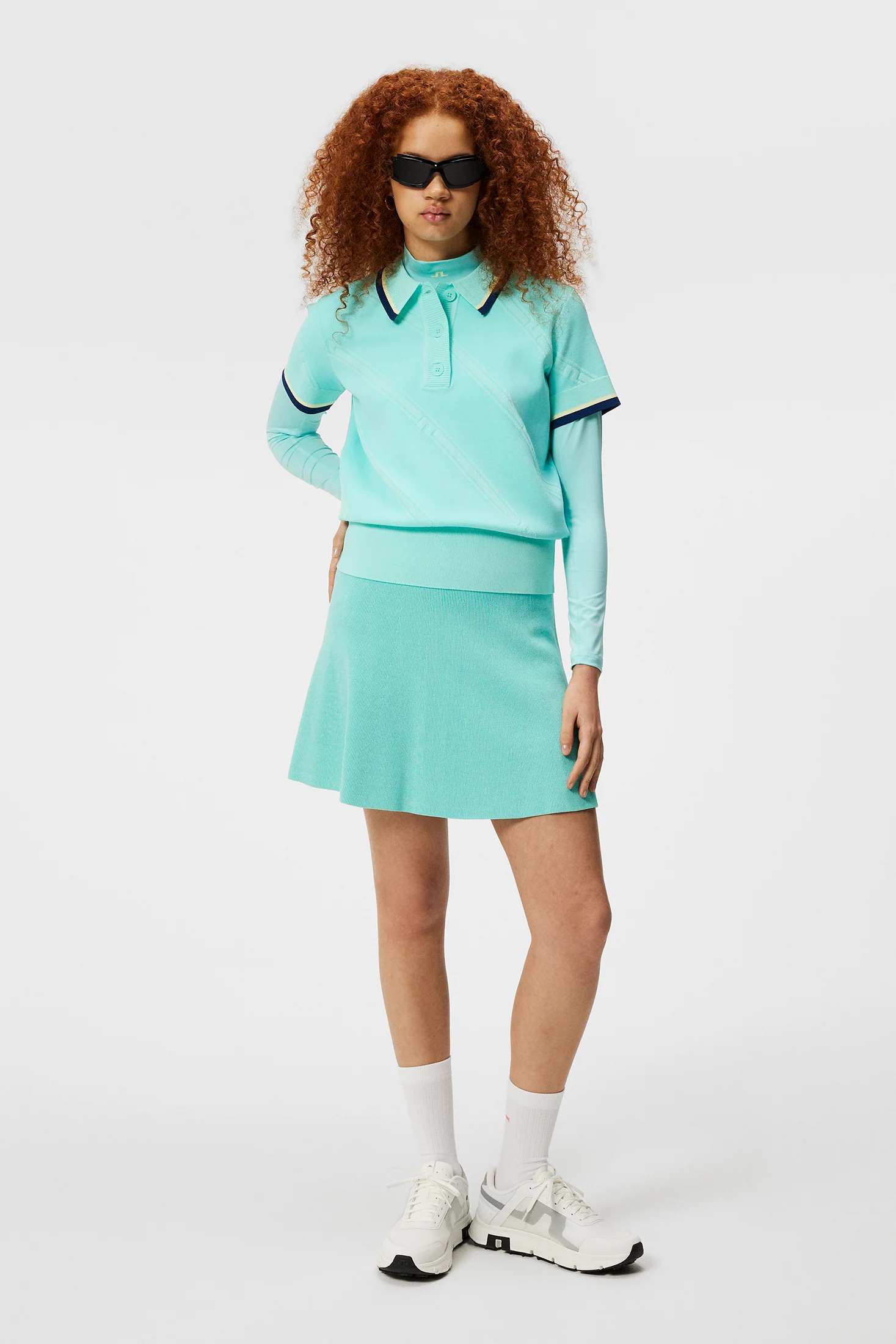 Feline Knitted Shirt / Aruba Blue - Image 4