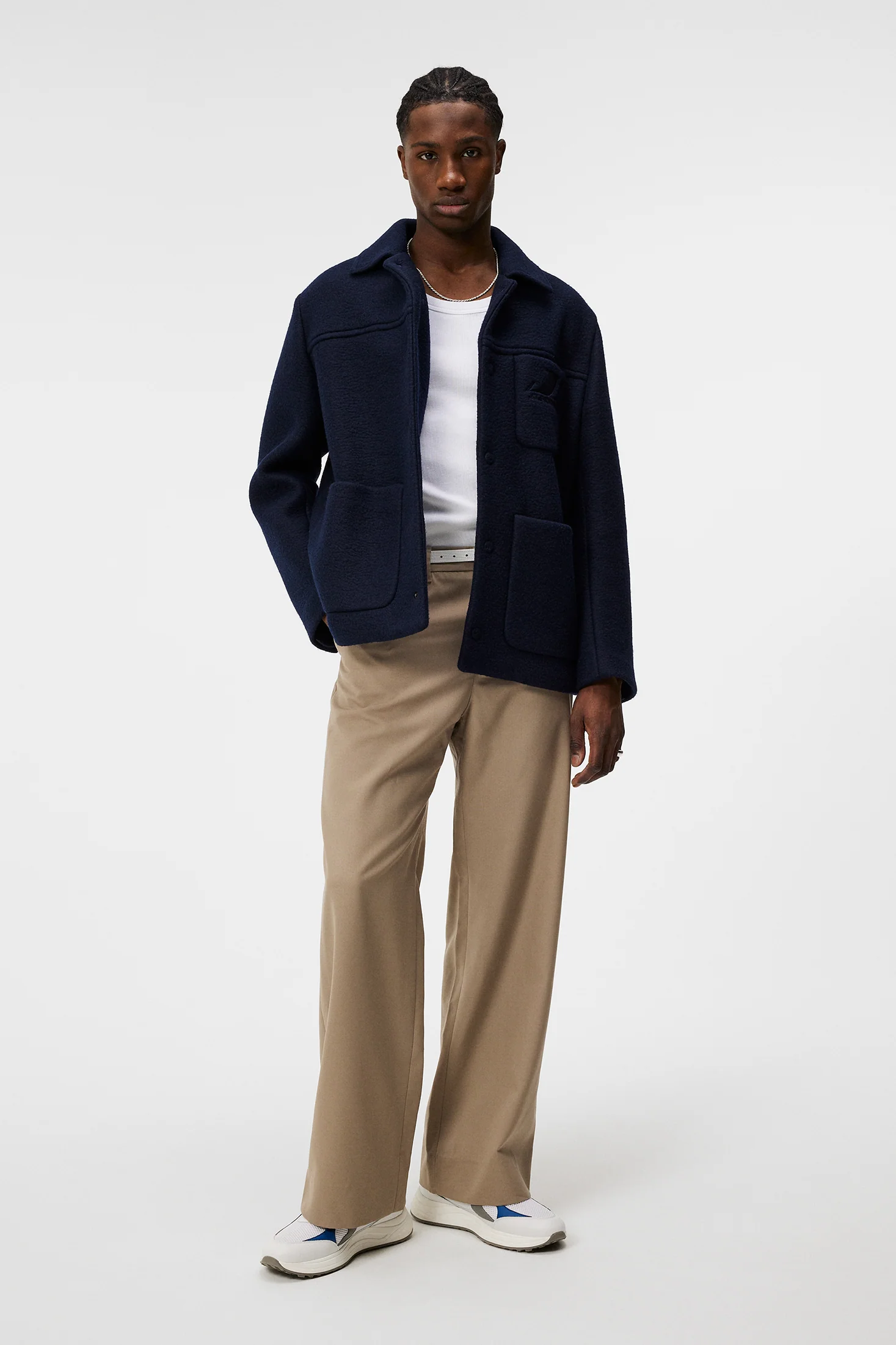 Ferdi Wool Mix Jacket / JL Navy - Image 4