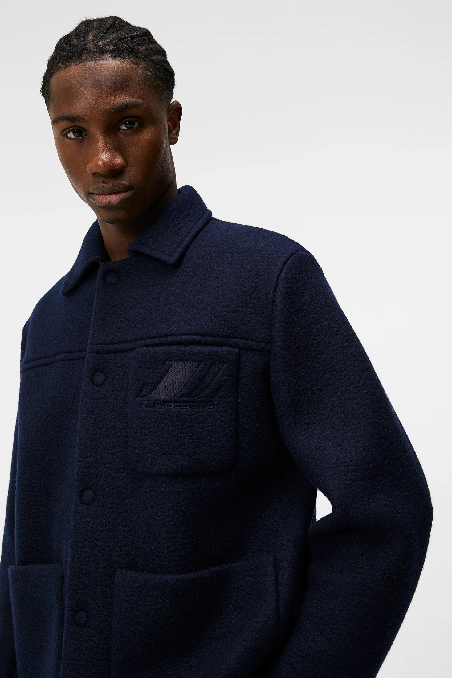 Ferdi Wool Mix Jacket / JL Navy - Image 5