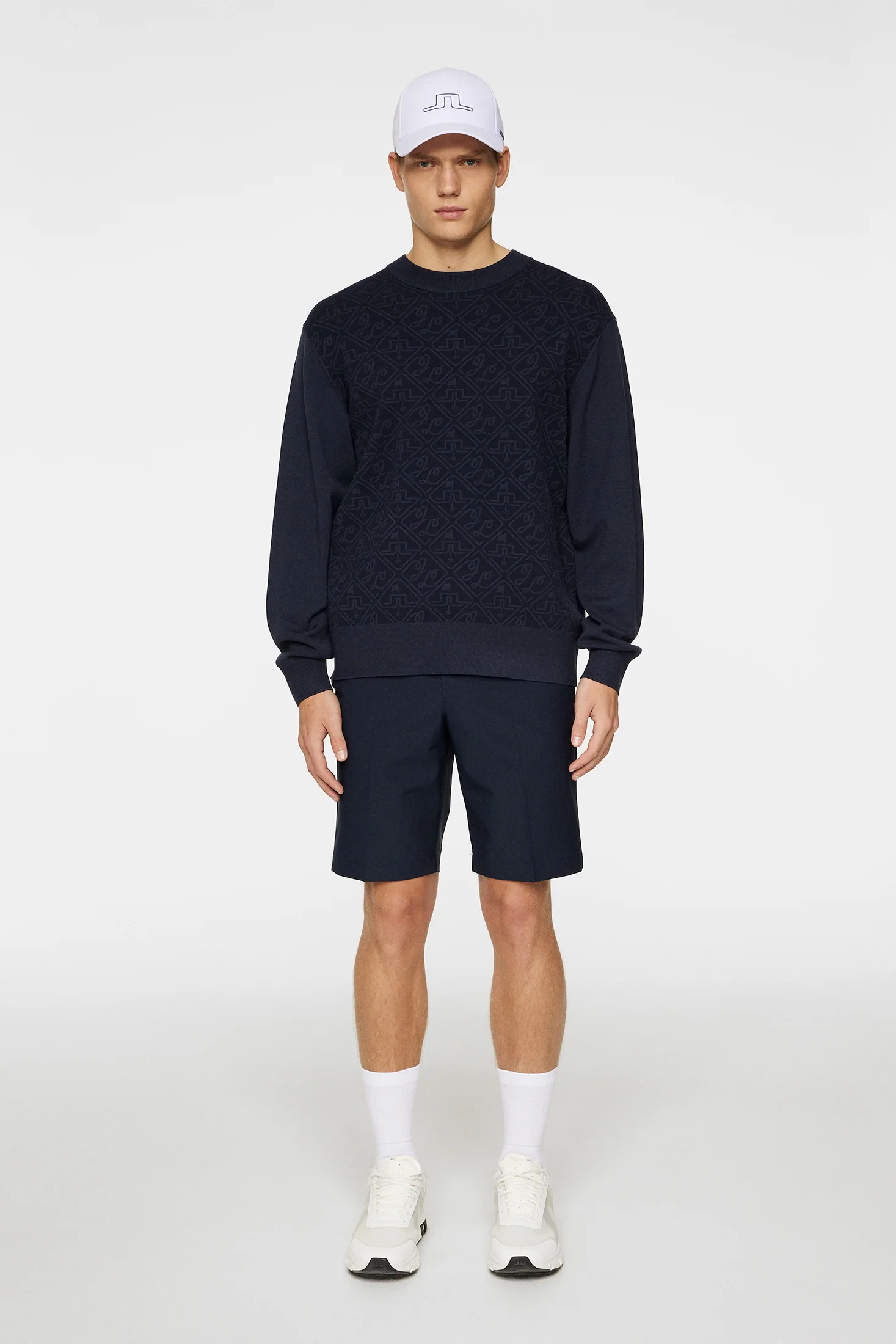 Finn Jacquard Knitted Sweater / JL Navy - Image 4
