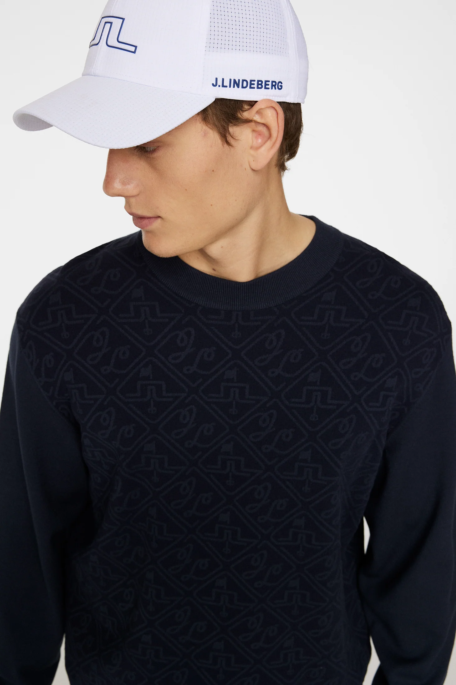 Finn Jacquard Knitted Sweater / JL Navy - Image 5