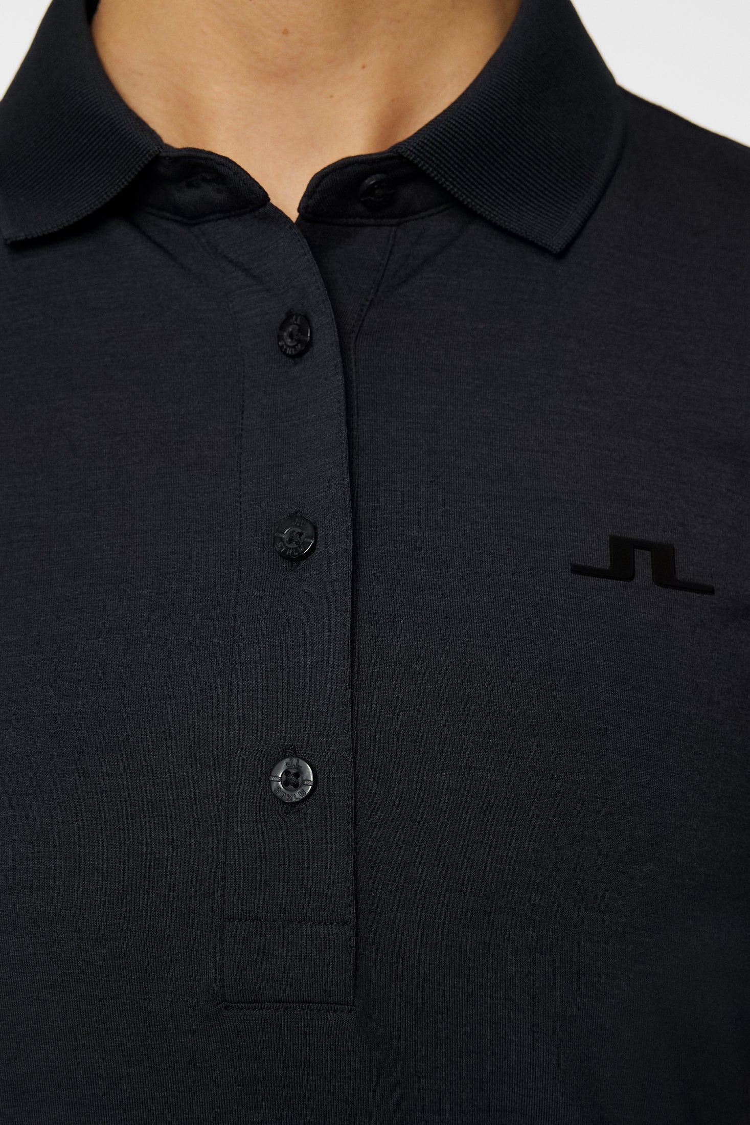 Flor Long Sleeve Polo / Black - Image 6