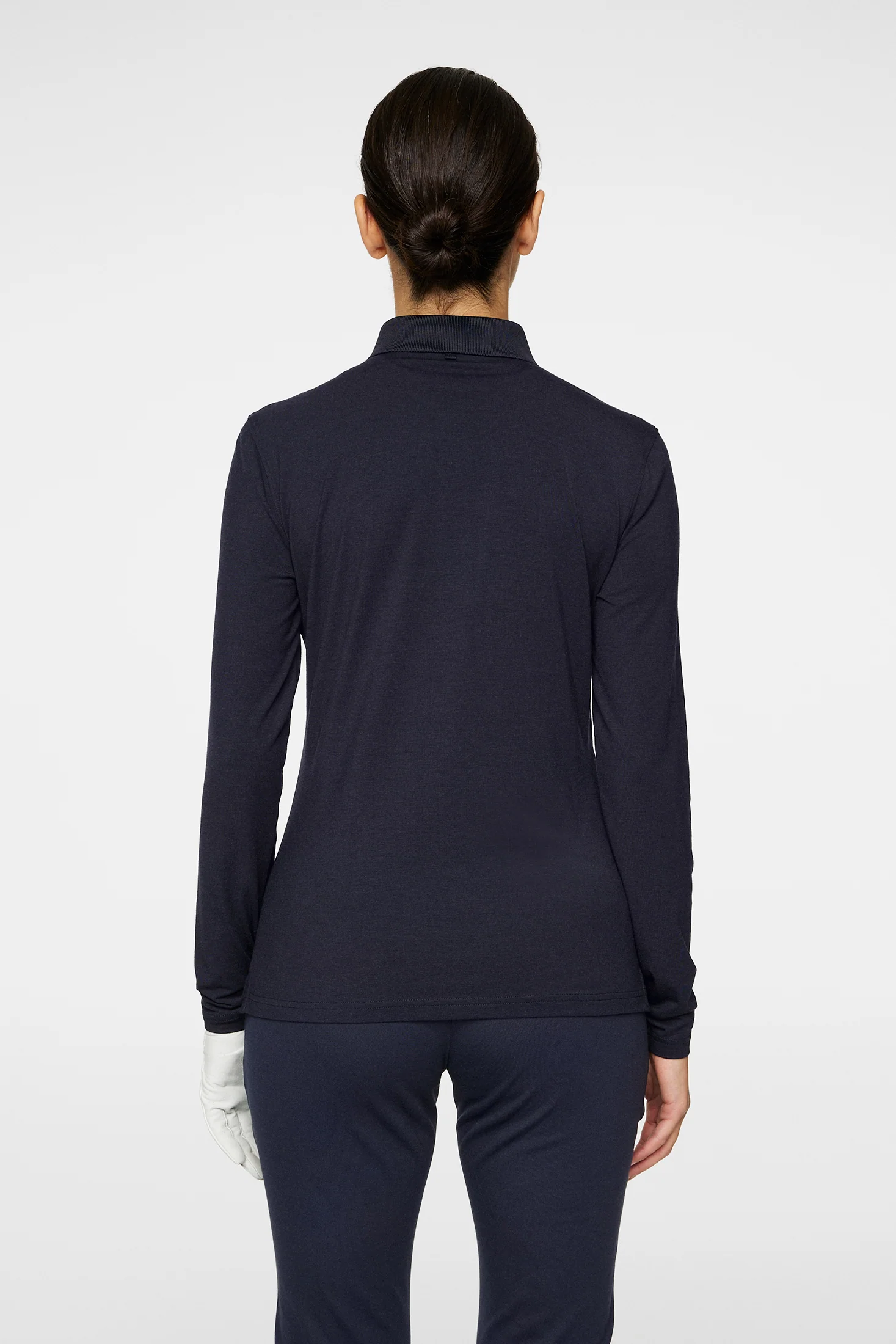 Flor Long Sleeve Polo / Navy Melange - Image 3