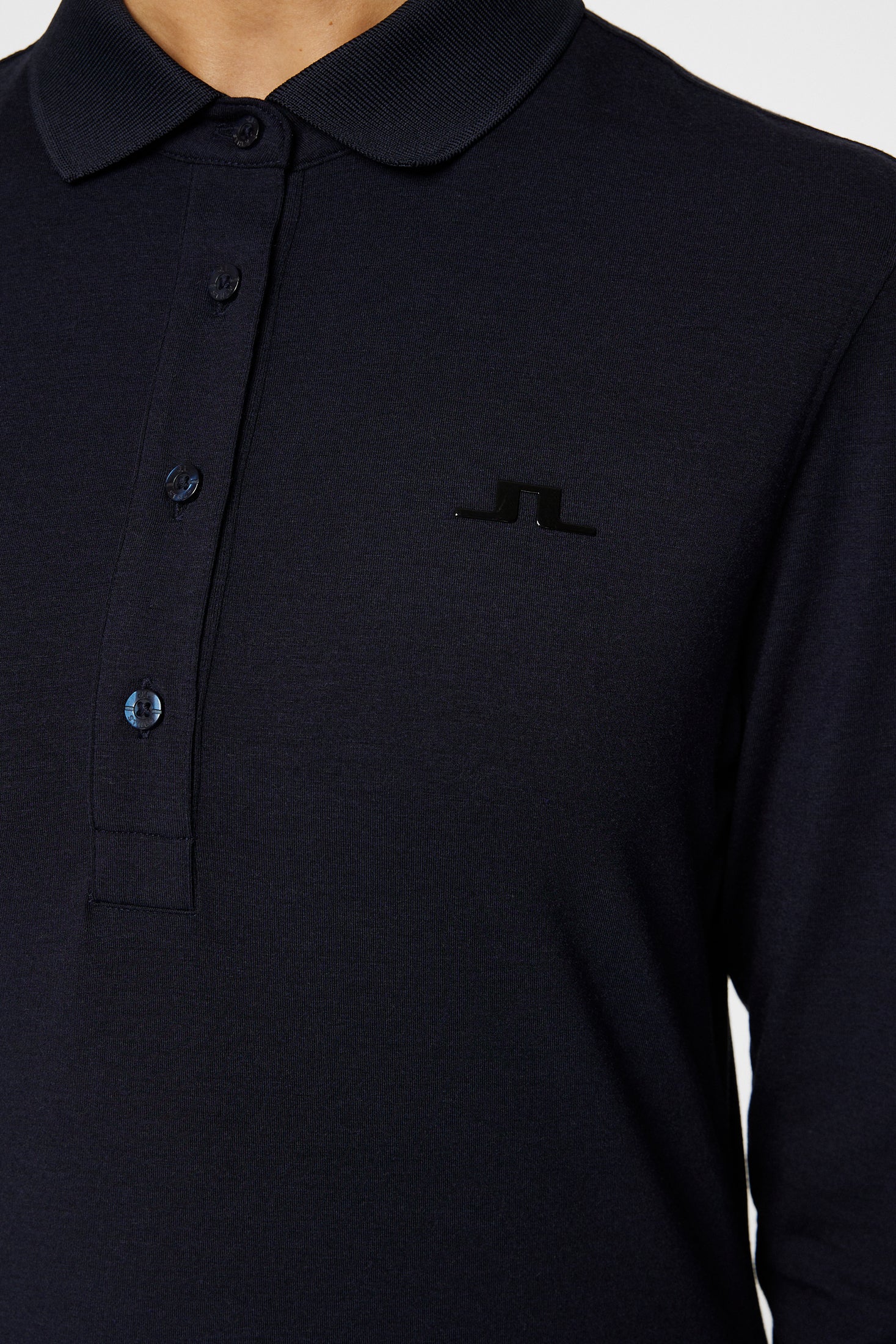 Flor Long Sleeve Polo / Navy Melange - Image 6