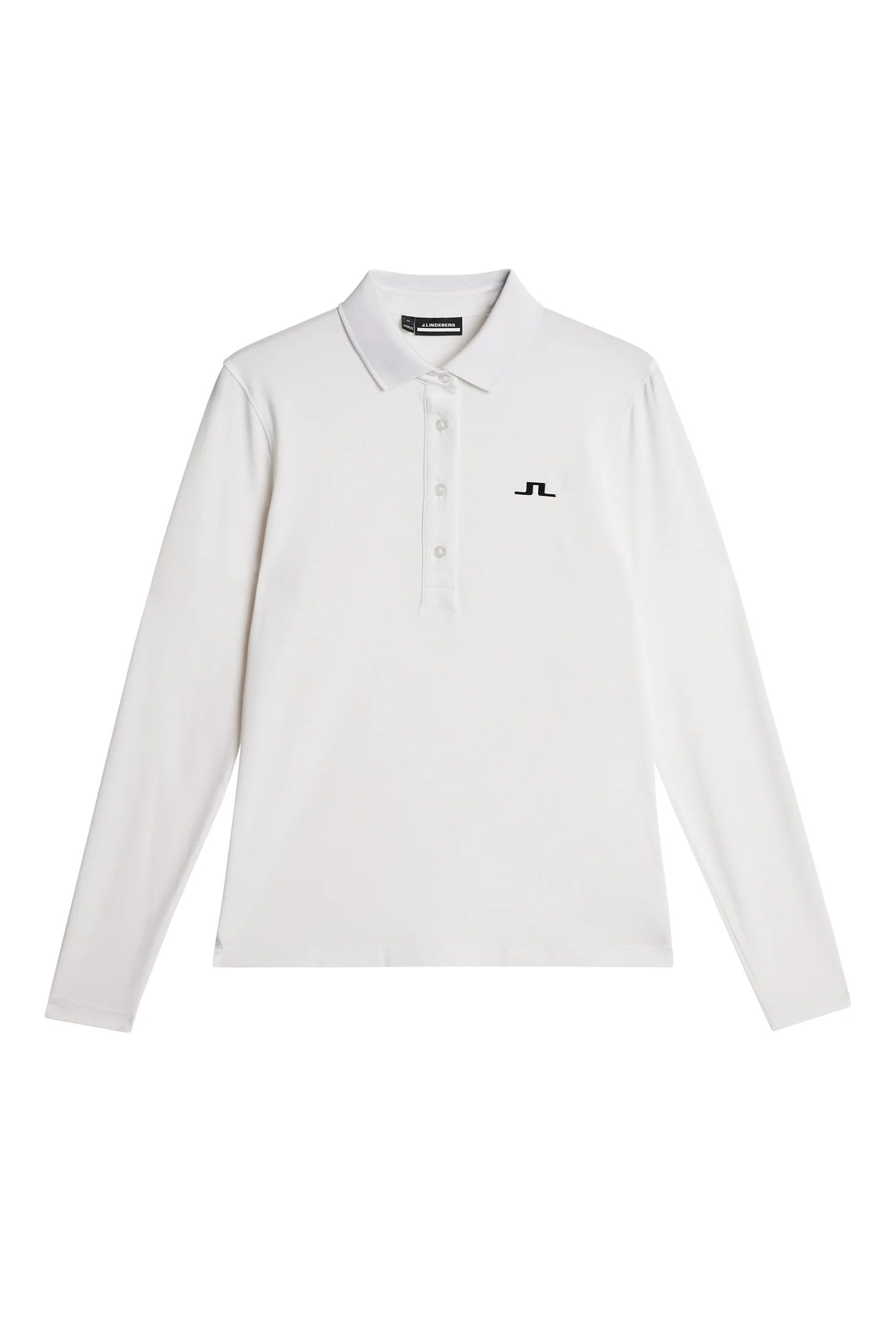 Flor Long Sleeve Polo / White