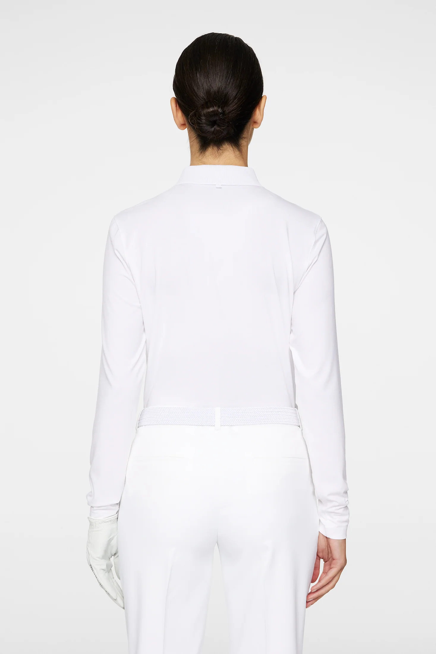 Flor Long Sleeve Polo / White - Image 3