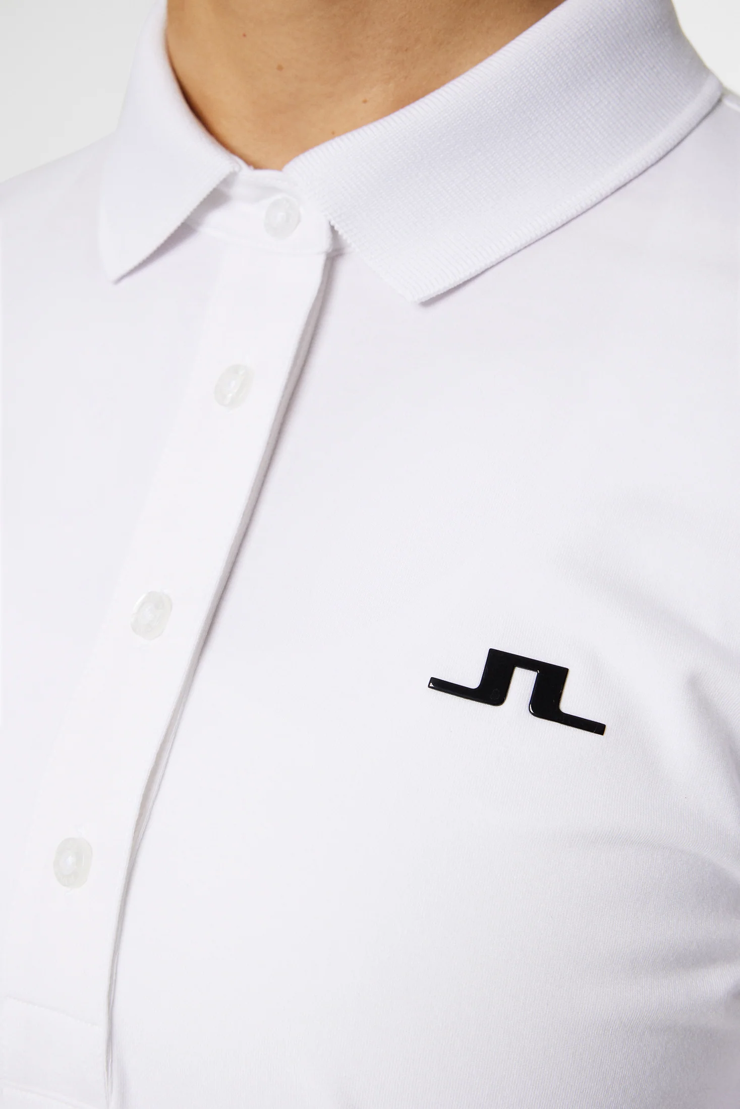 Flor Long Sleeve Polo / White - Image 6