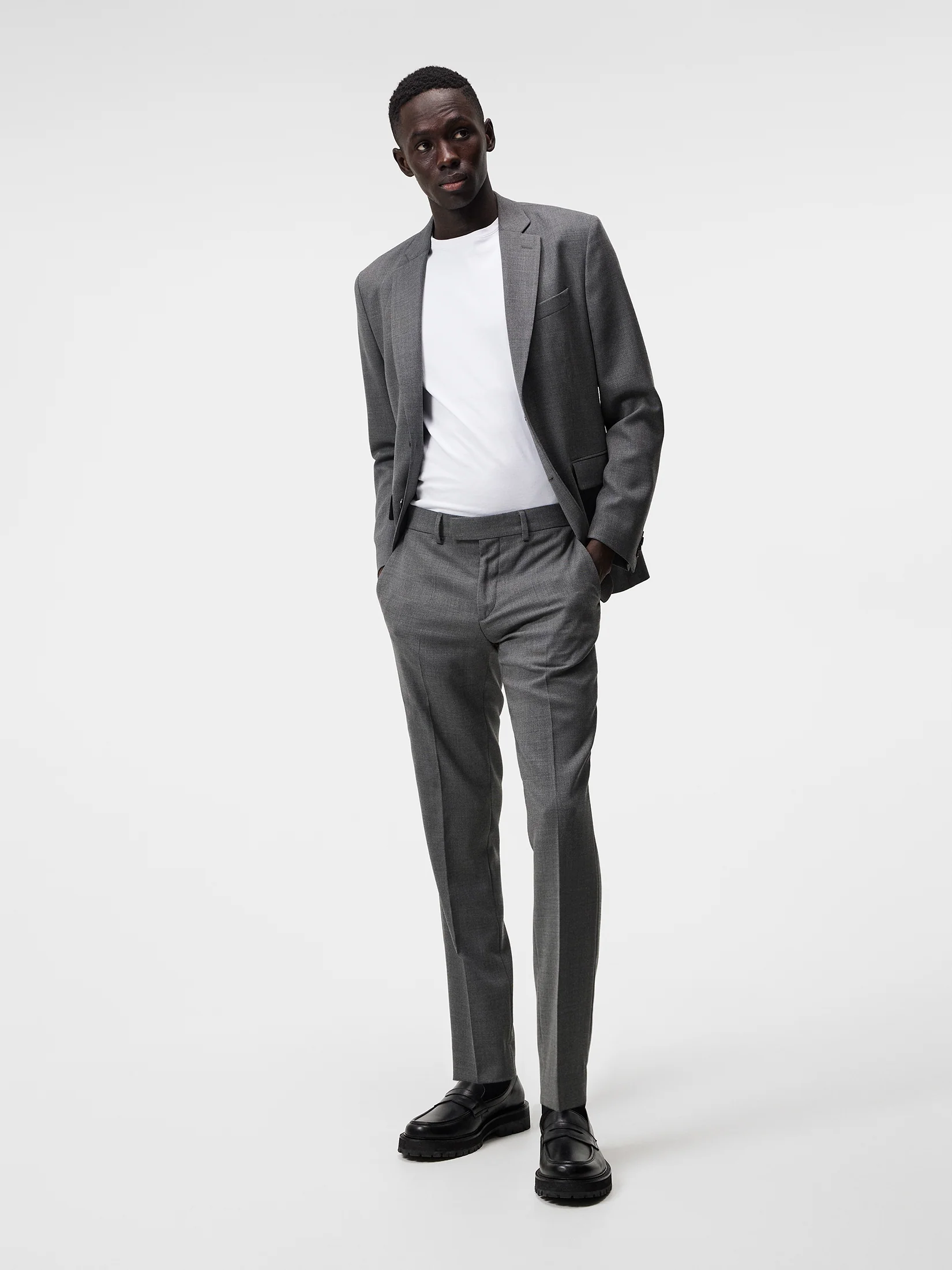 Grant Active Hopsack Pants / Grey Melange - Image 4