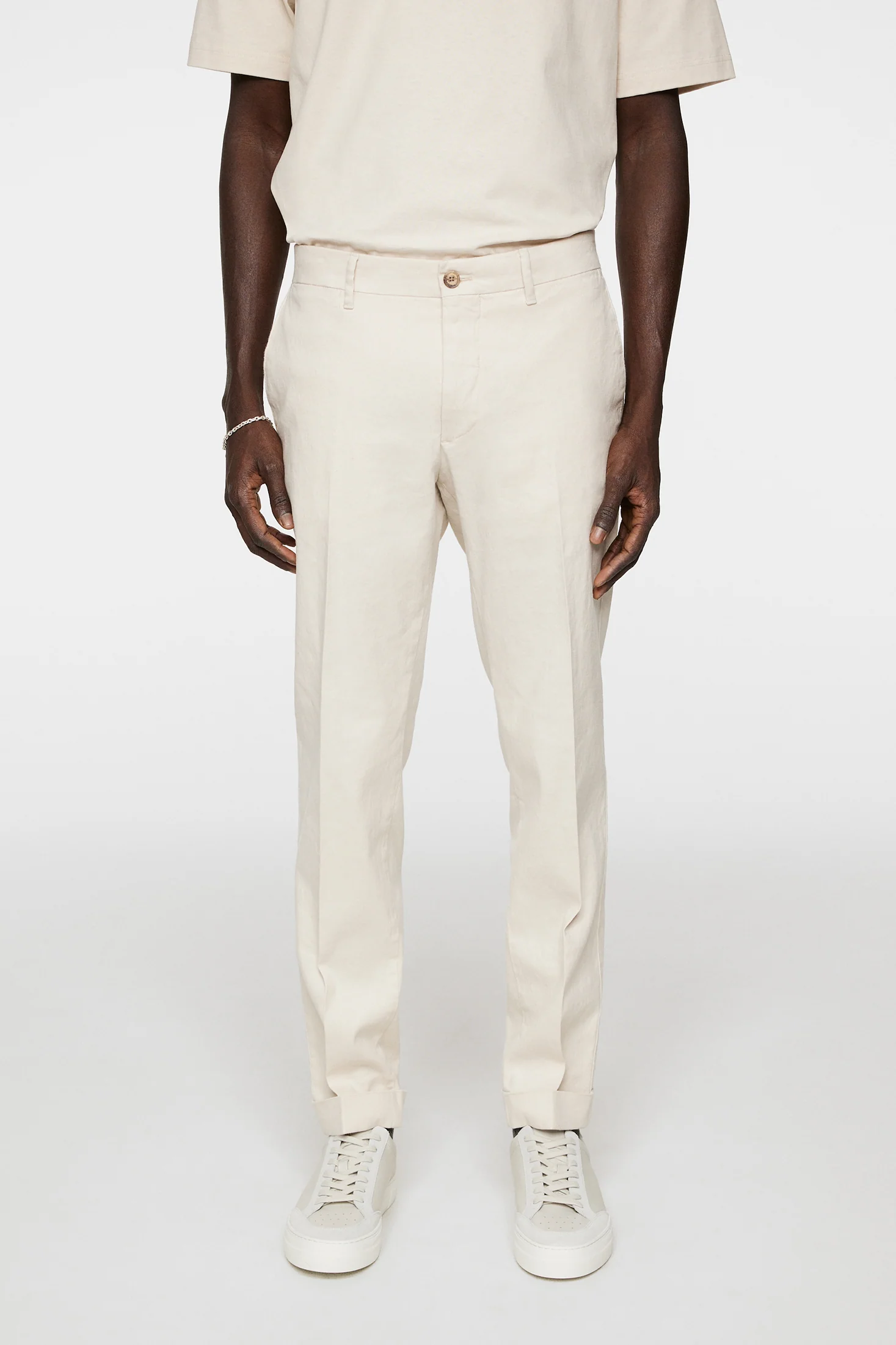 Grant Linen Stretch Pants / Moonbeam - Image 2