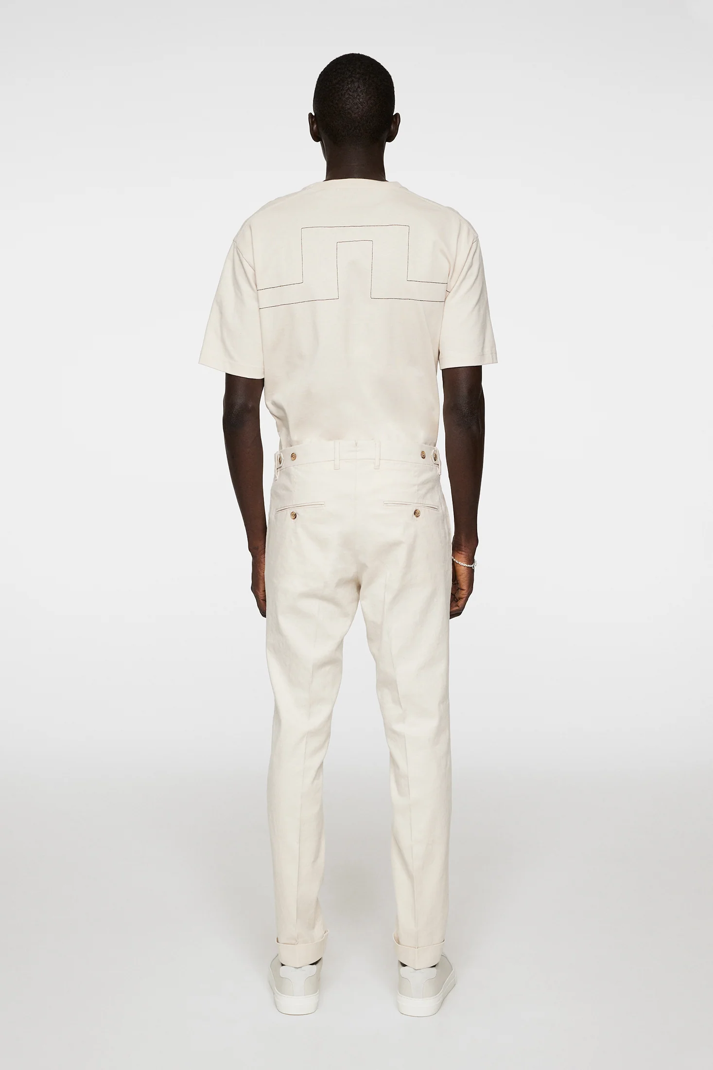Grant Linen Stretch Pants / Moonbeam - Image 3