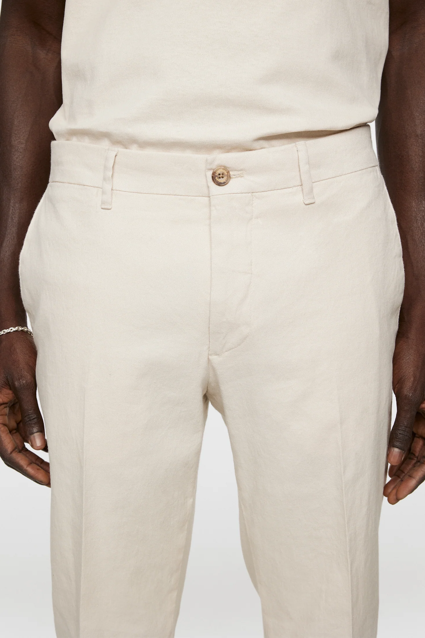 Grant Linen Stretch Pants / Moonbeam - Image 5