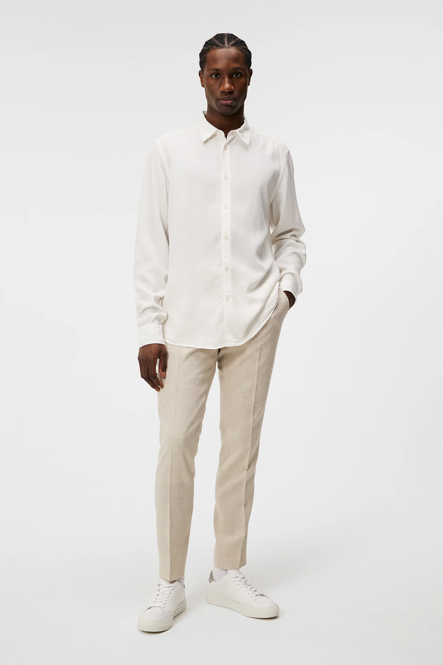 Grant Super Linen Pants / Moonbeam - Image 4