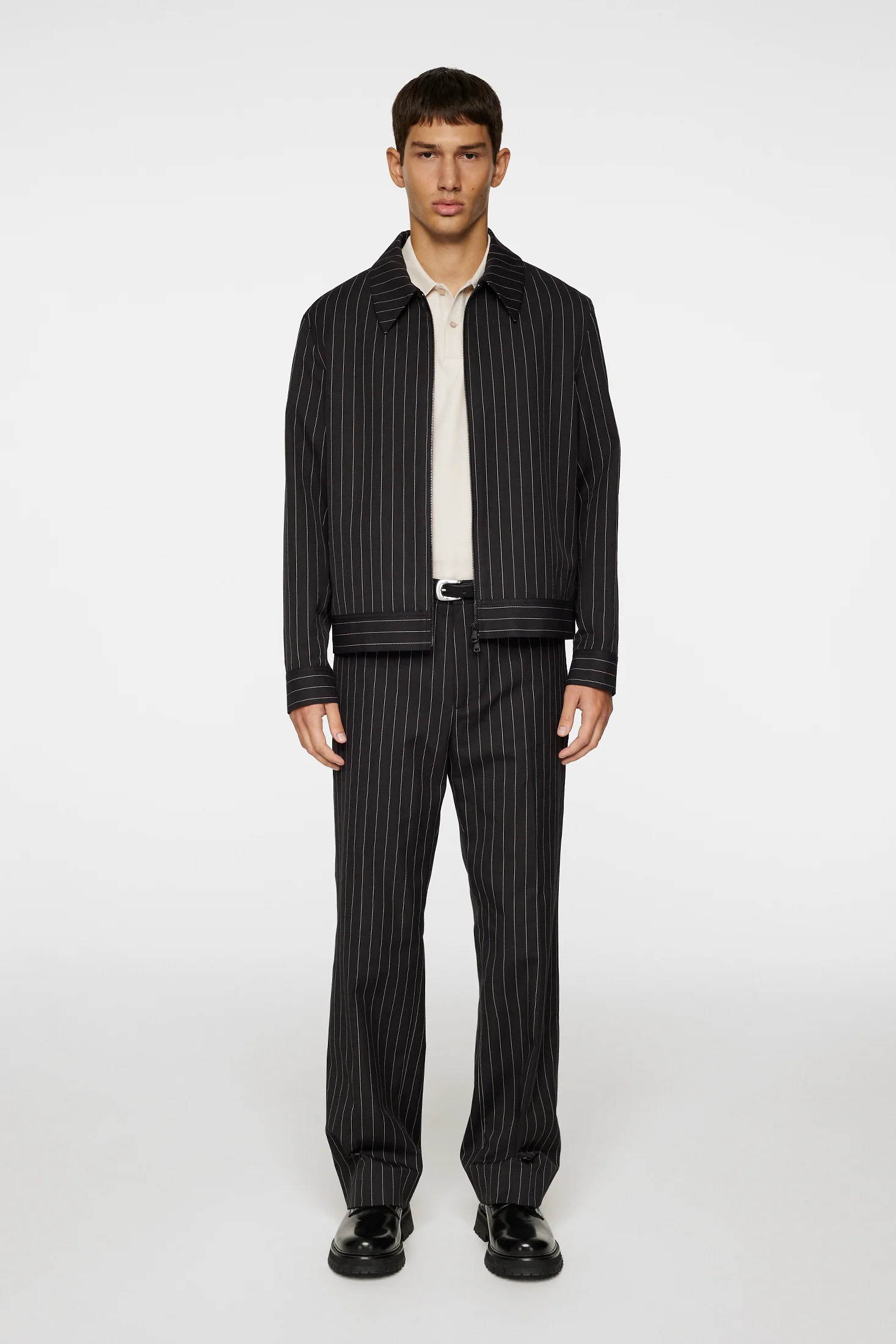 Haij Pin Stripe Pants / Black - Image 5