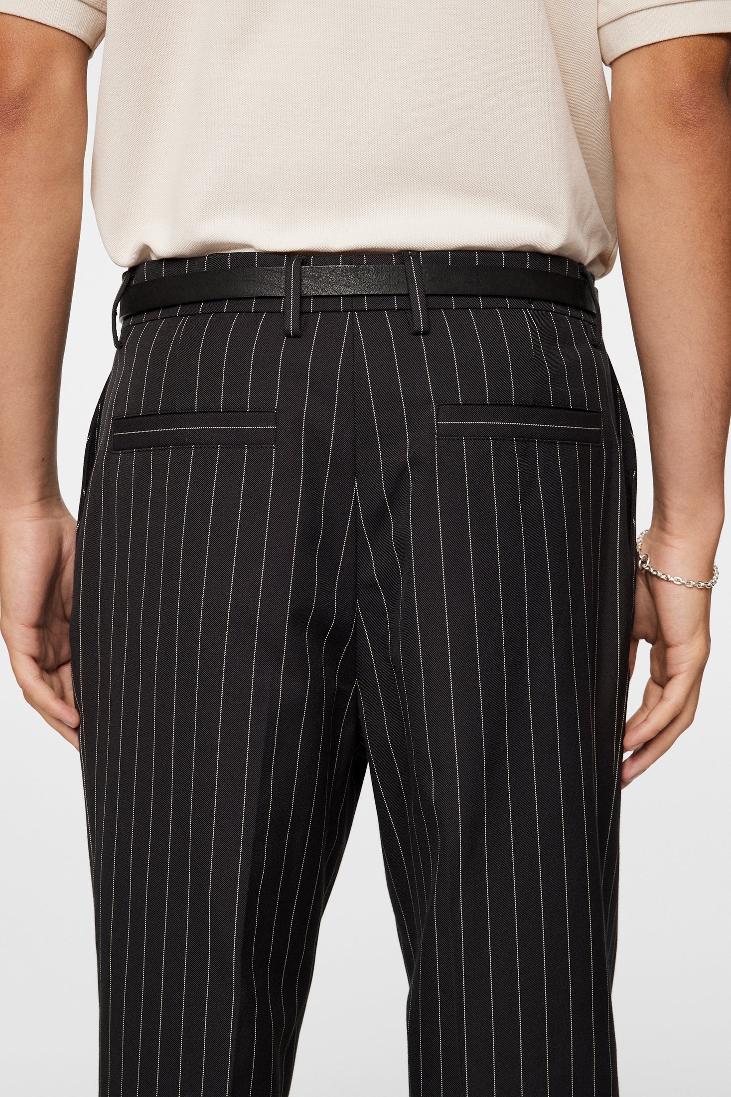 Haij Pin Stripe Pants / Black - Image 7