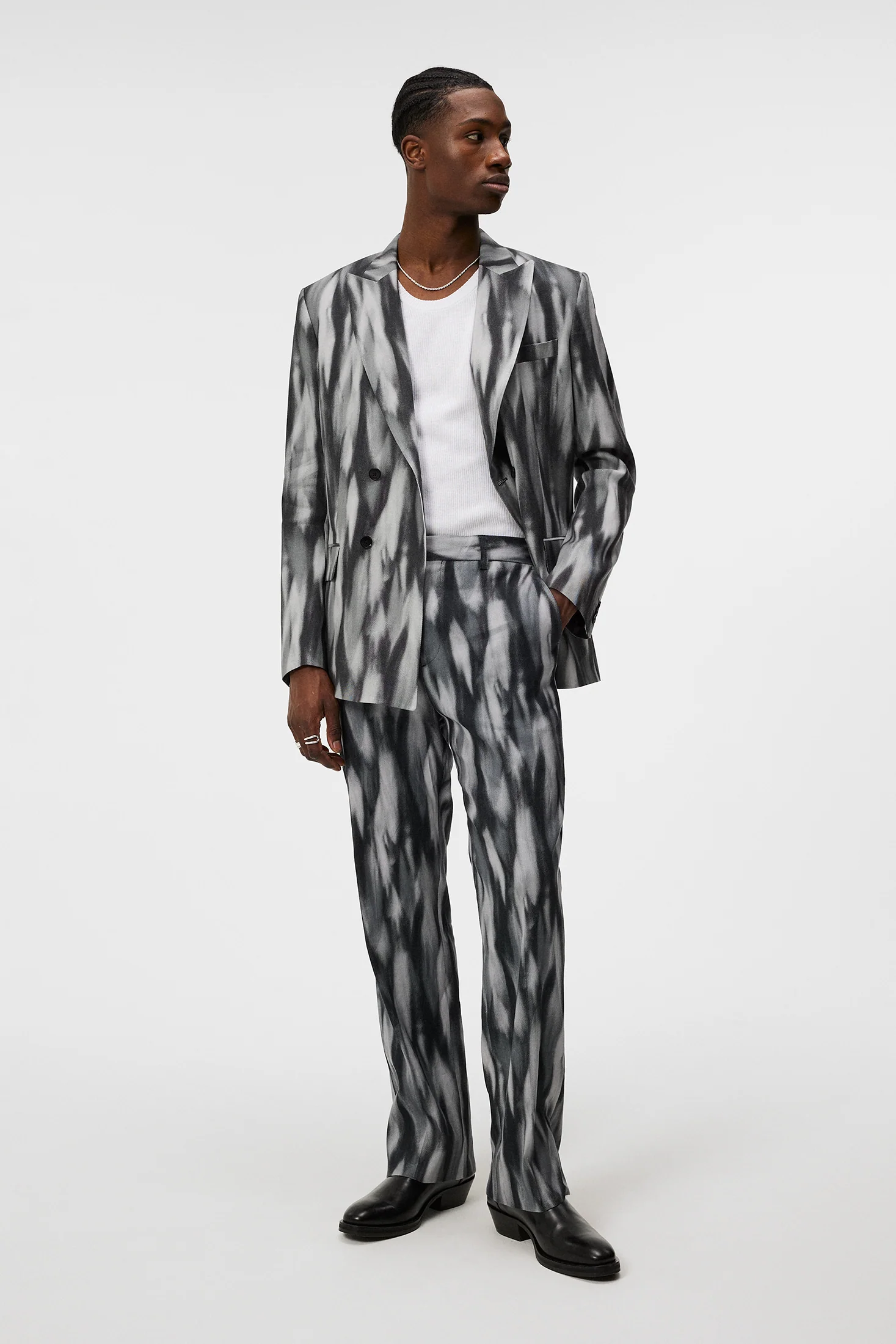 Haij Printed Linen Mix / Black - Image 4