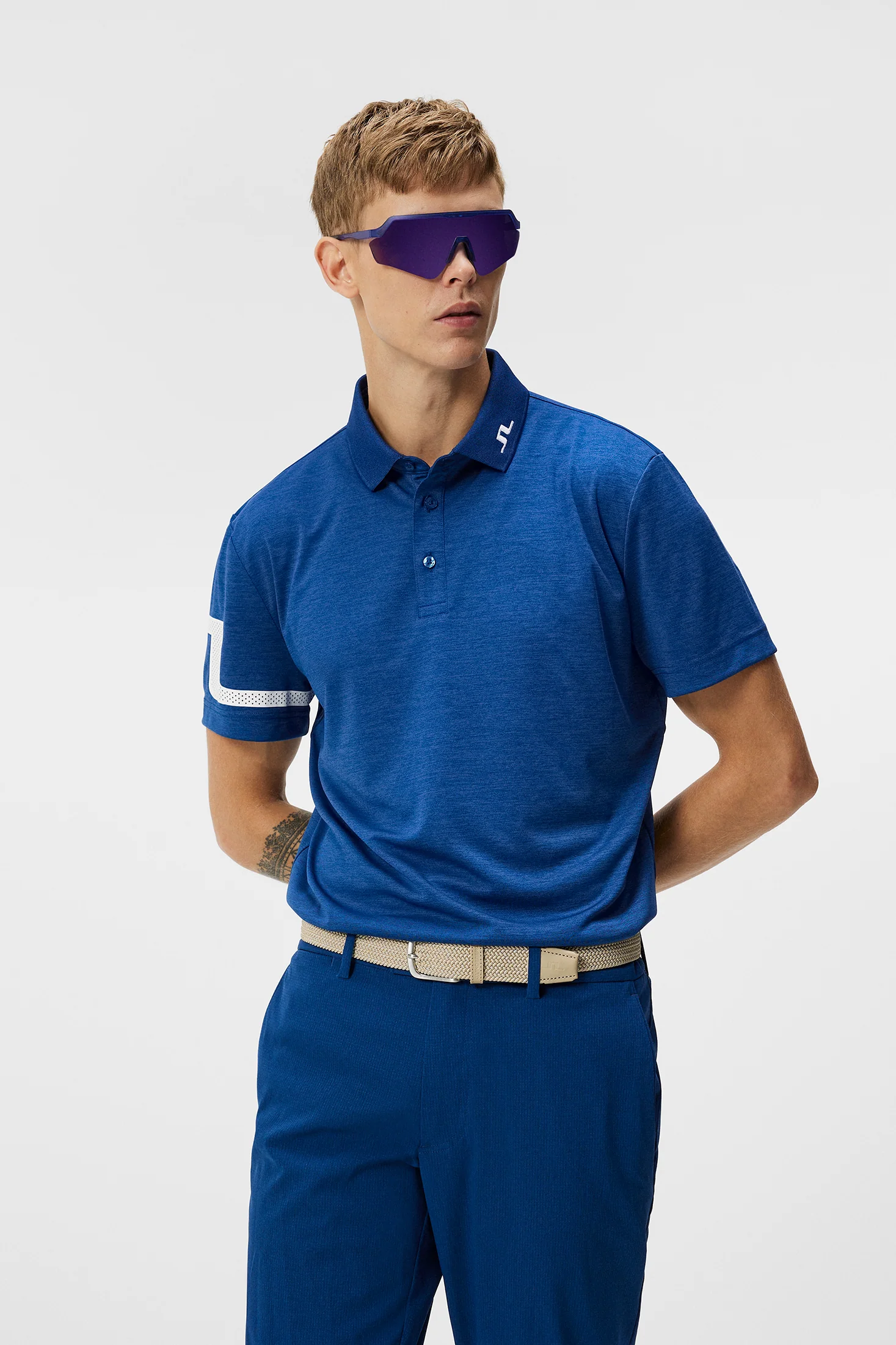 Heath Regular Fit Polo / Estate Blue Melange - Image 2