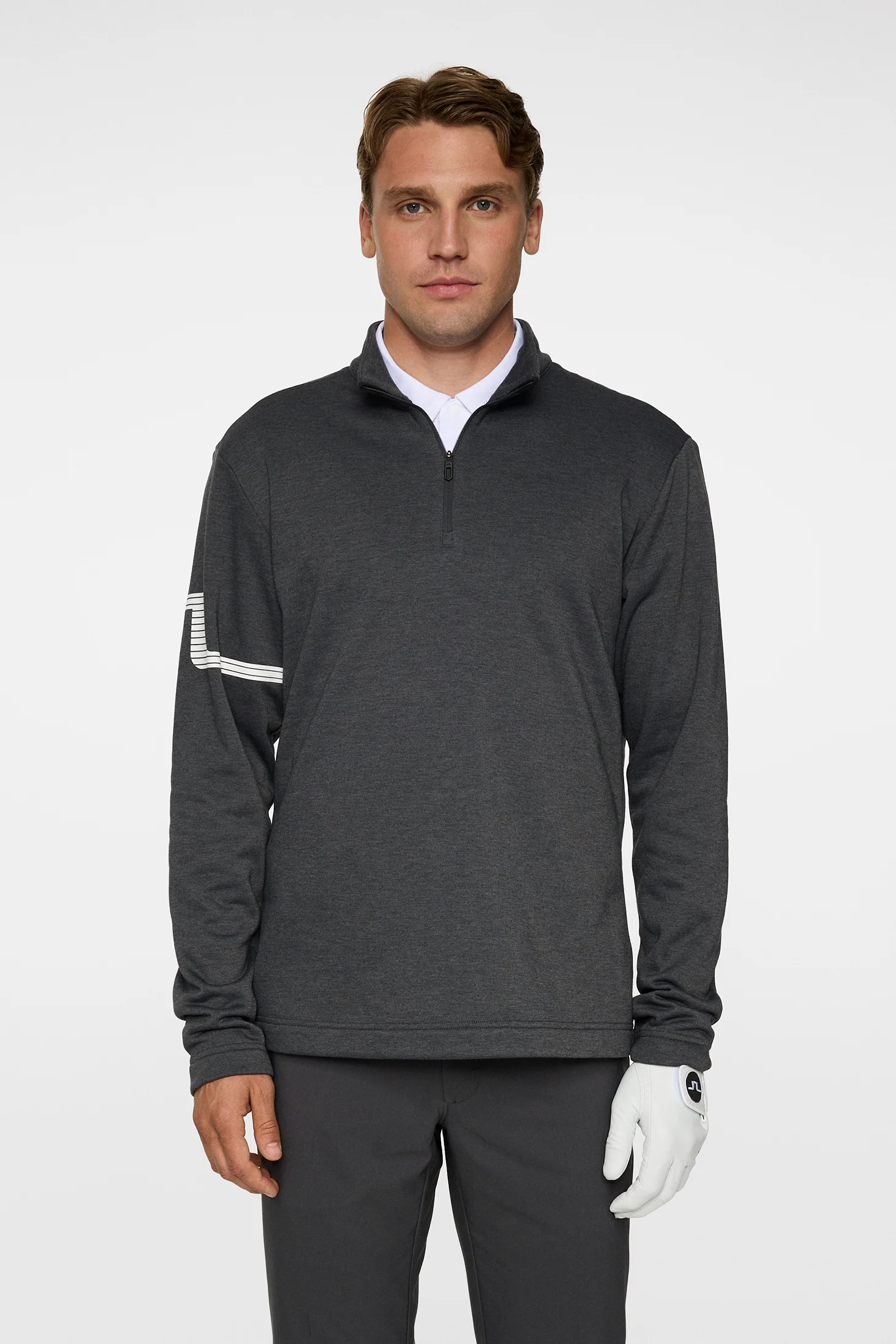 Heath Strike Mid Layer / Asphalt and Black Melange - Image 2