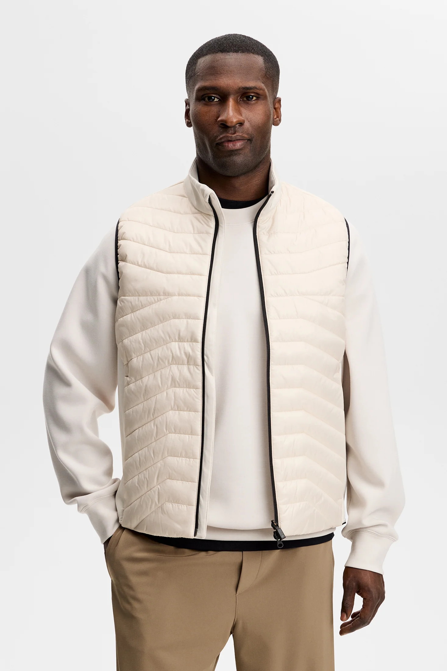 Heyden Quilt Hybrid Vest / Moonbeam - Image 3