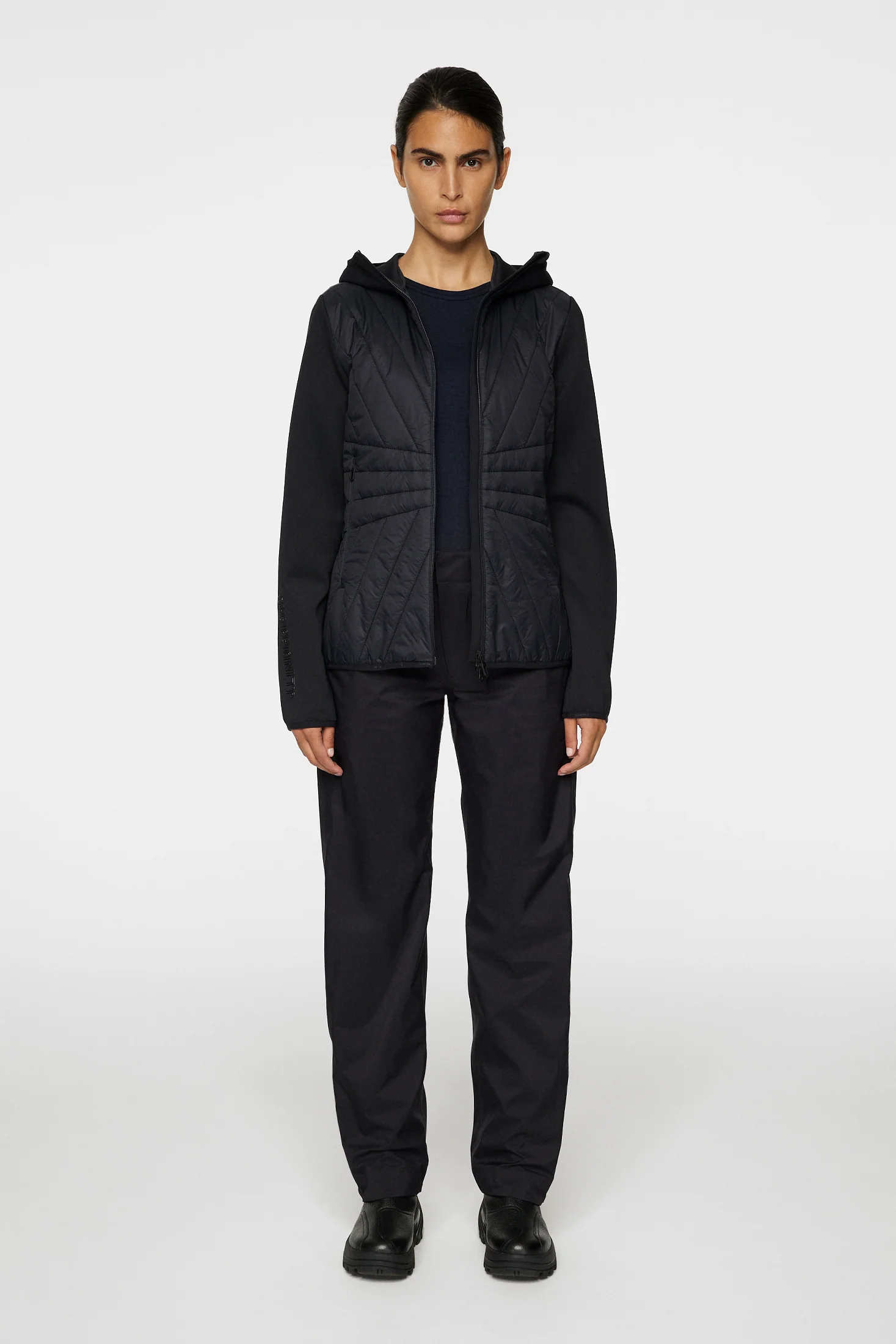 Holma Quilt Hybrid Hood / Black - Image 4