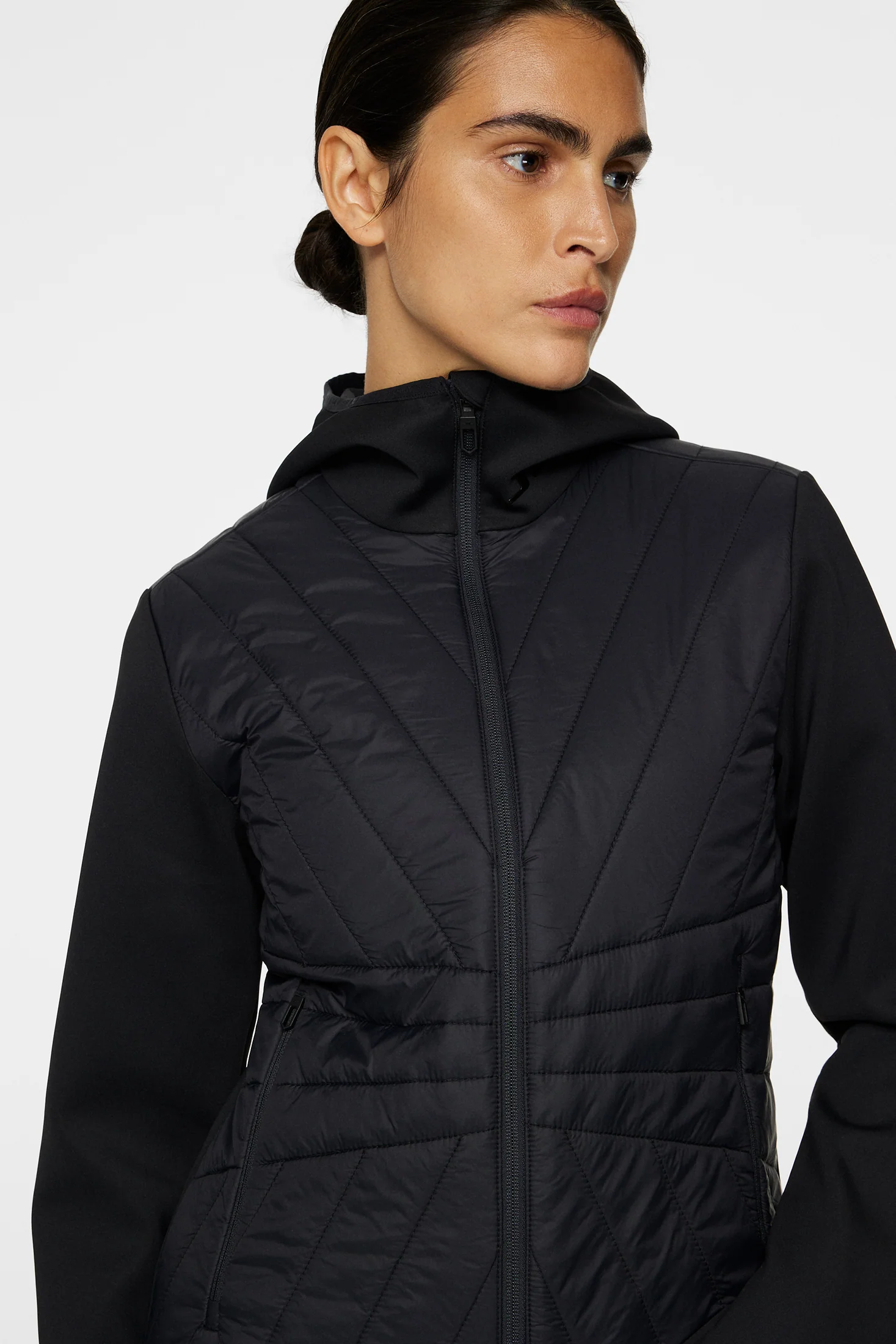 Holma Quilt Hybrid Hood / Black - Image 5